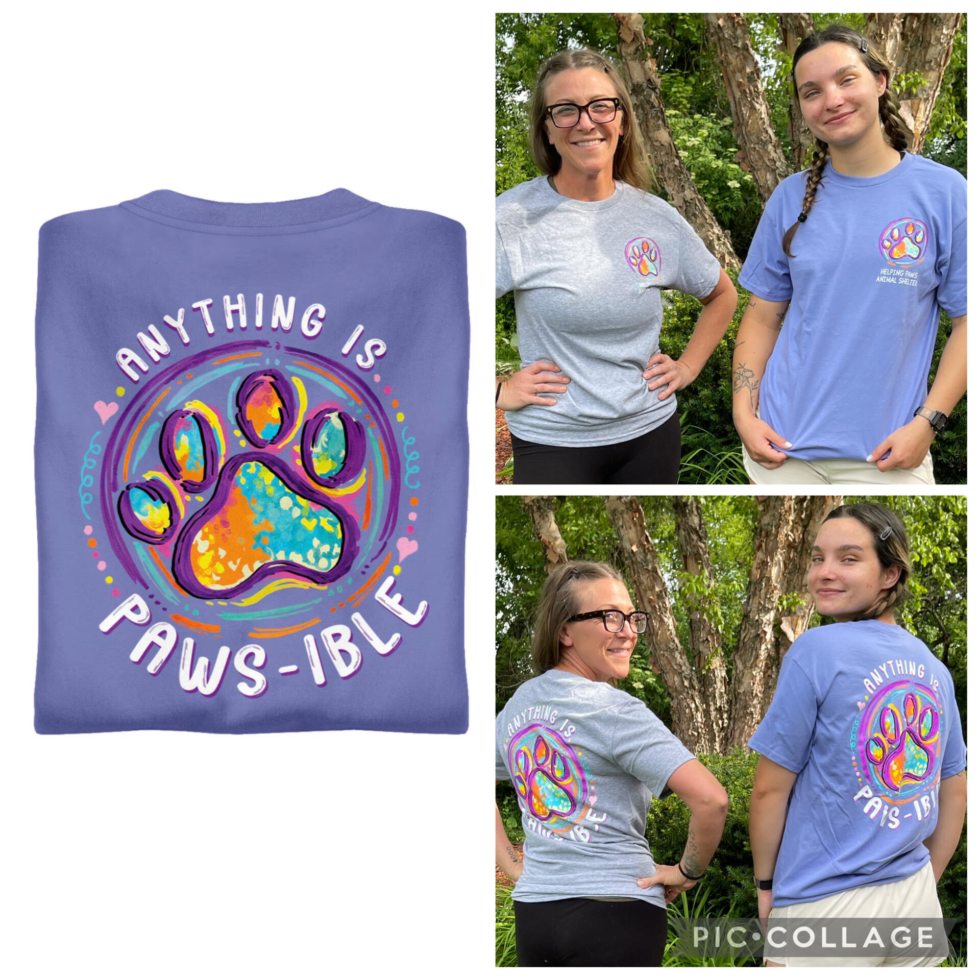 Campaign cover image for "Anything is Paws-ible" t-shirt sale