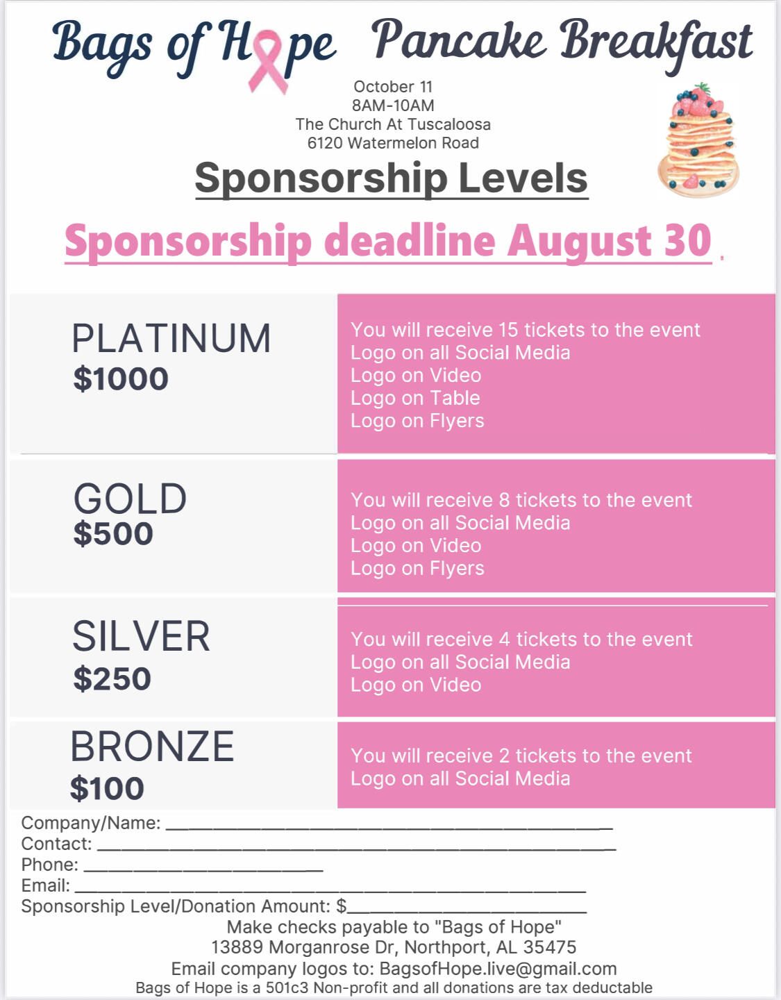 Campaign cover image for Pancake Breakfast Sponsor