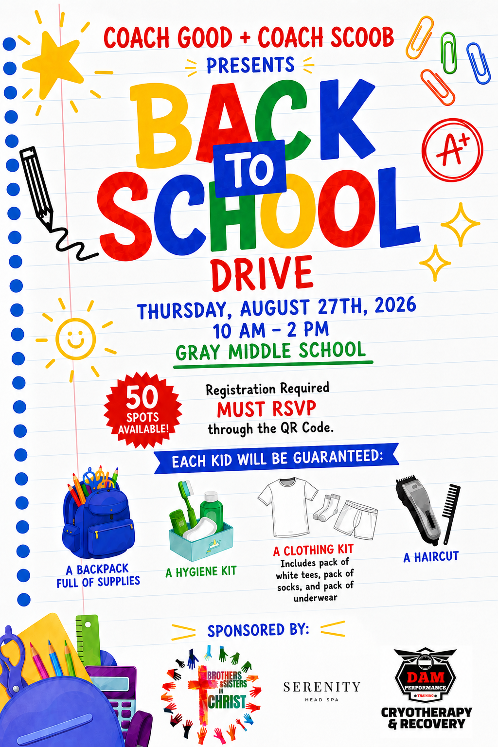 Campaign cover image for Back To School Drive