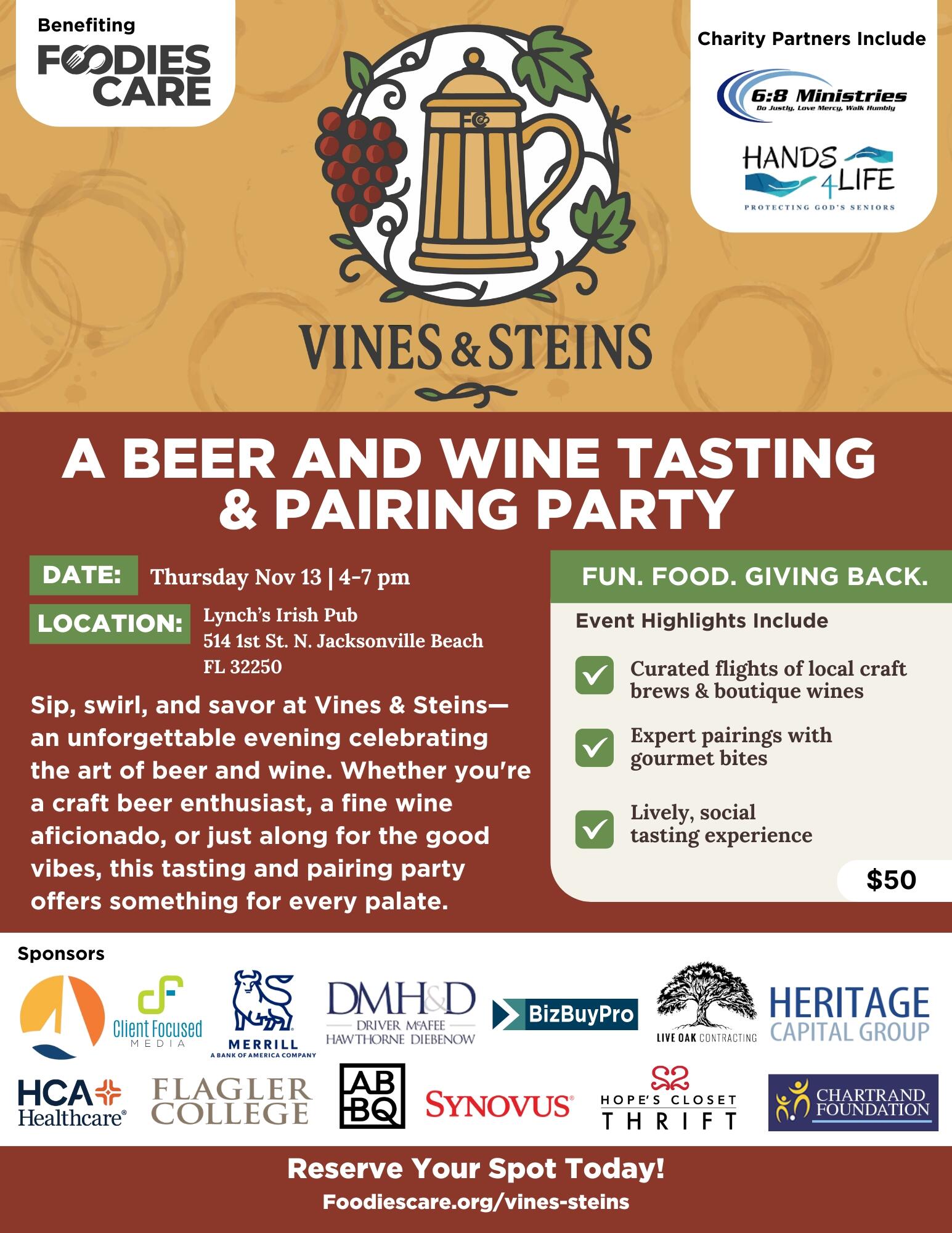 Campaign cover image for Vines & Steins 11/12/26