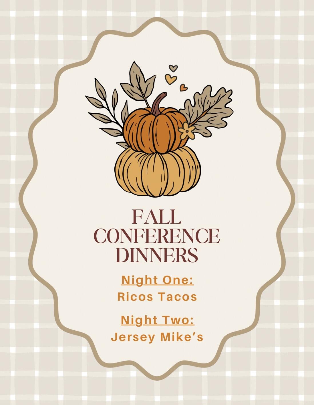 Campaign cover for Fall Conference Dinners 2026