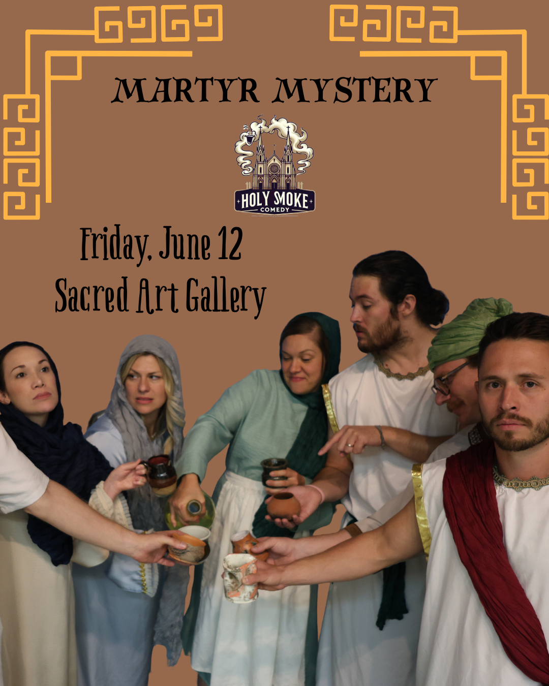 Campaign cover image for June 12 Martyr Mystery Interactive Theatre at Sacred Art Gallery:  SOLD OUT!