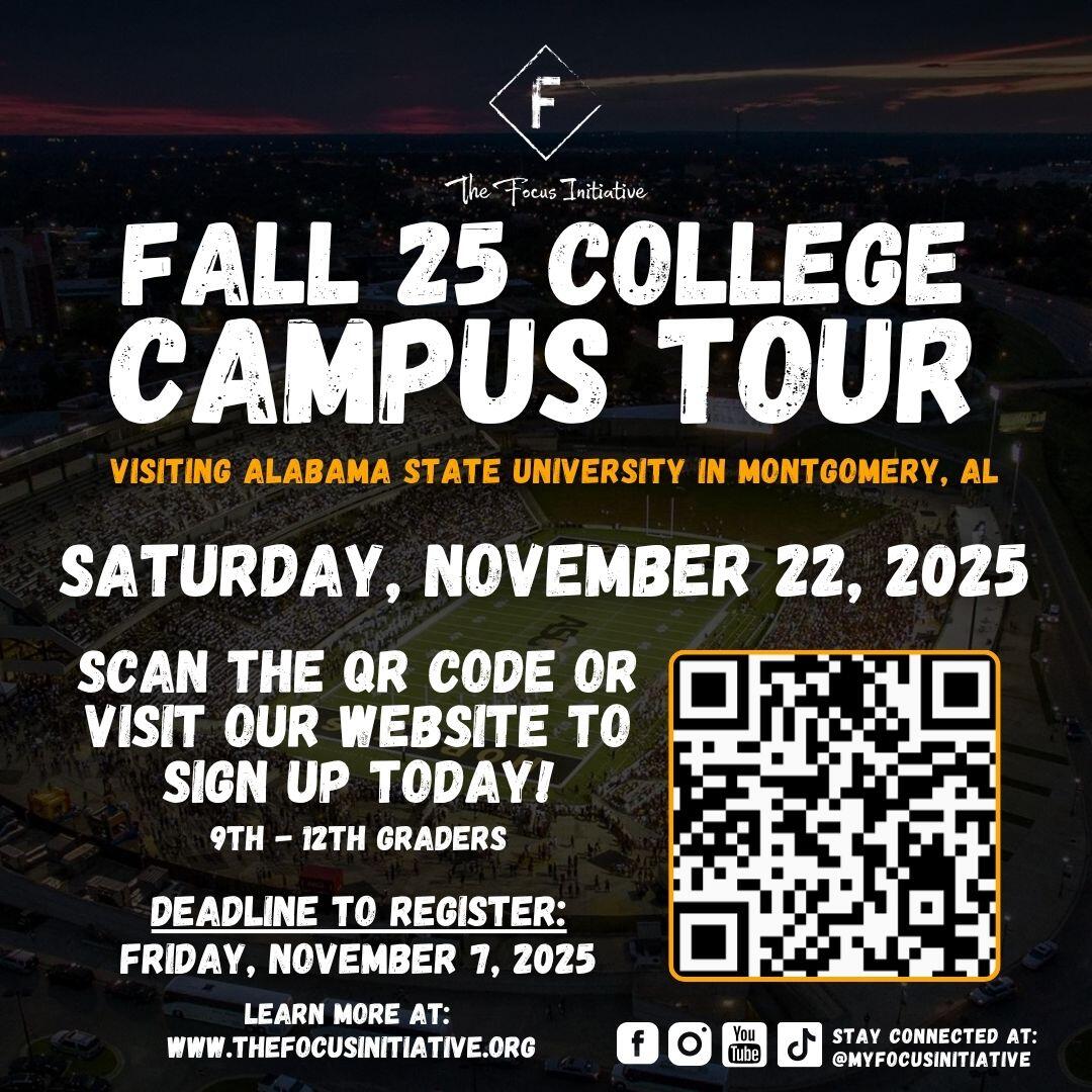 Campaign cover image for Fall 2025 College Tour with The Focus Initiative