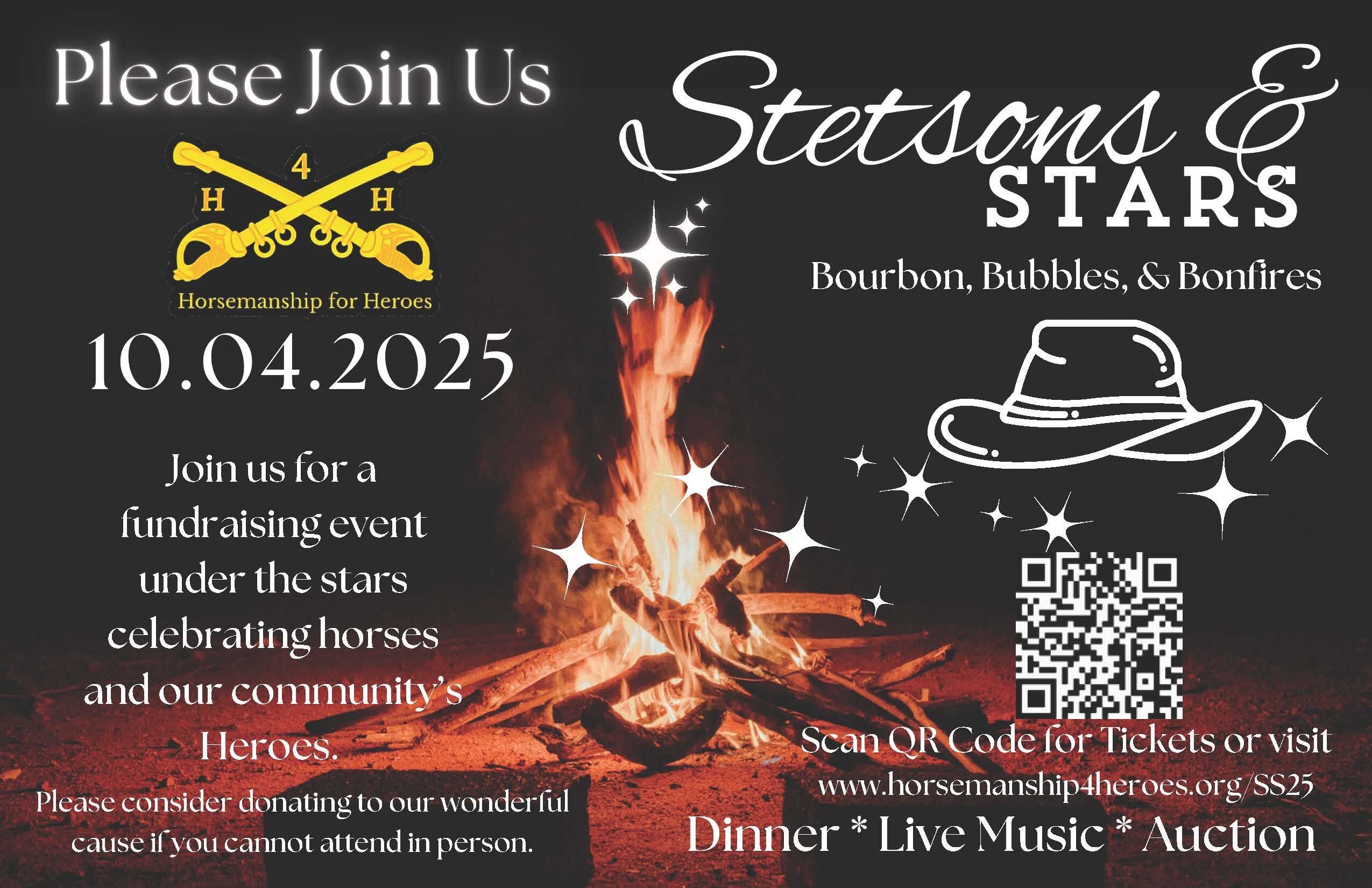 Campaign cover image for 2025 Stetsons & Stars: Bourbon, Bubbles, and Bonfires