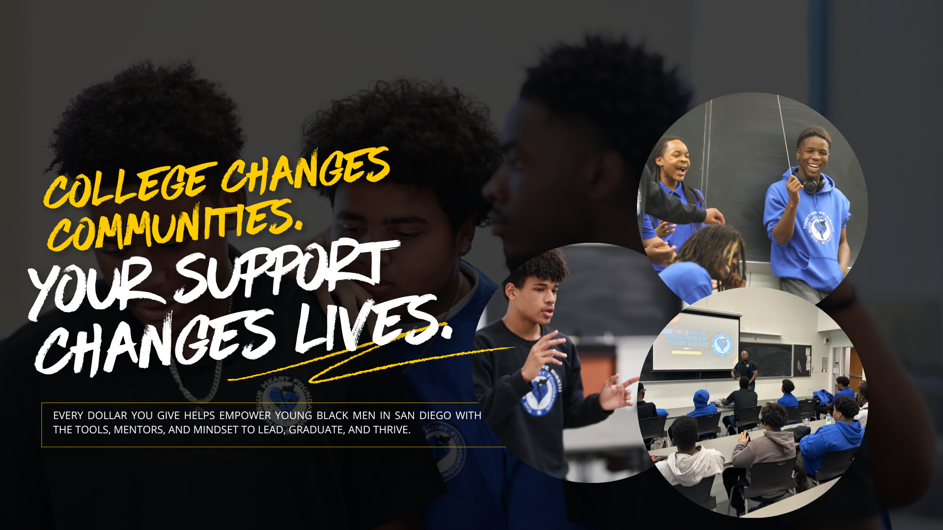 Campaign cover image for College Changes Communities. Your Support Changes Lives.
