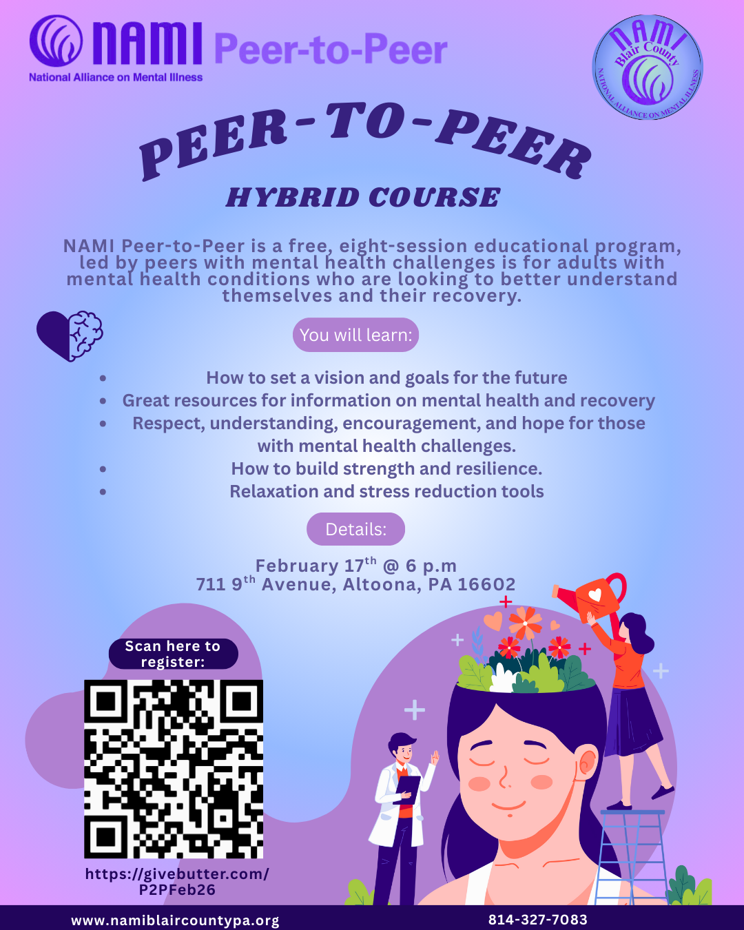 Campaign cover image for NAMI Peer-To-Peer Hybrid Education Course