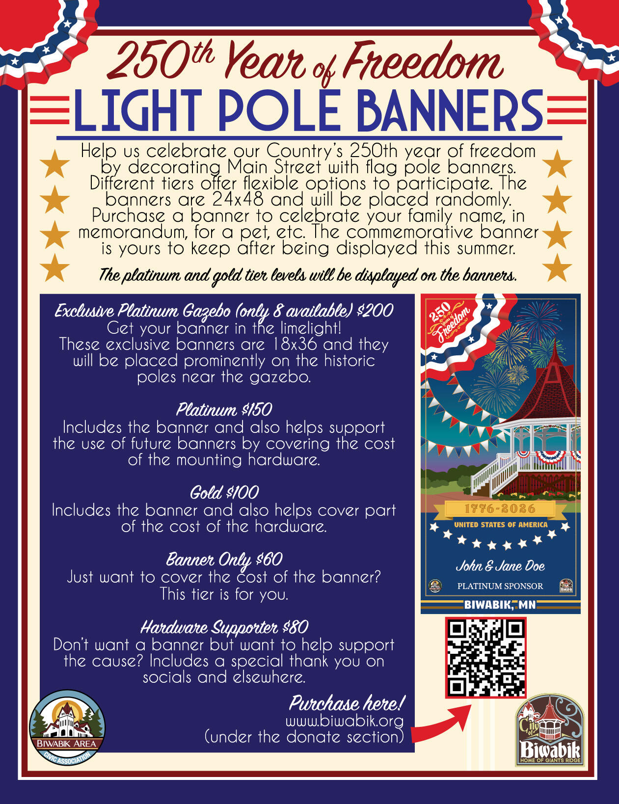 Campaign cover image for 250 Years of Freedom Light Pole Banners