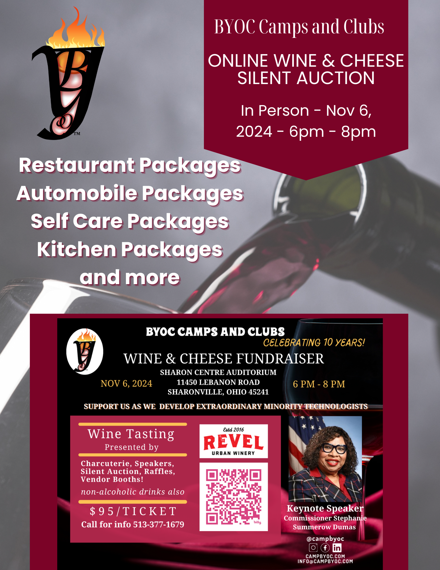 Campaign cover image for BYOC Wine and Cheese Silent Auction 2024