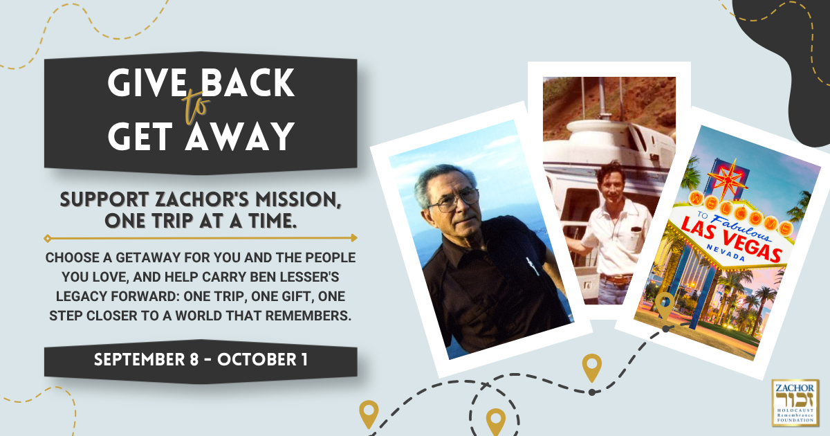 Campaign cover image for ZACHOR Give Back to Get Away
