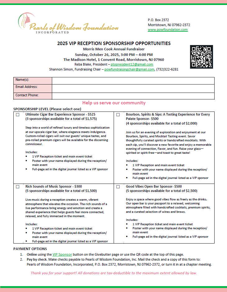 Campaign cover image for 2025 Morris Men Cook VIP Sponsorship