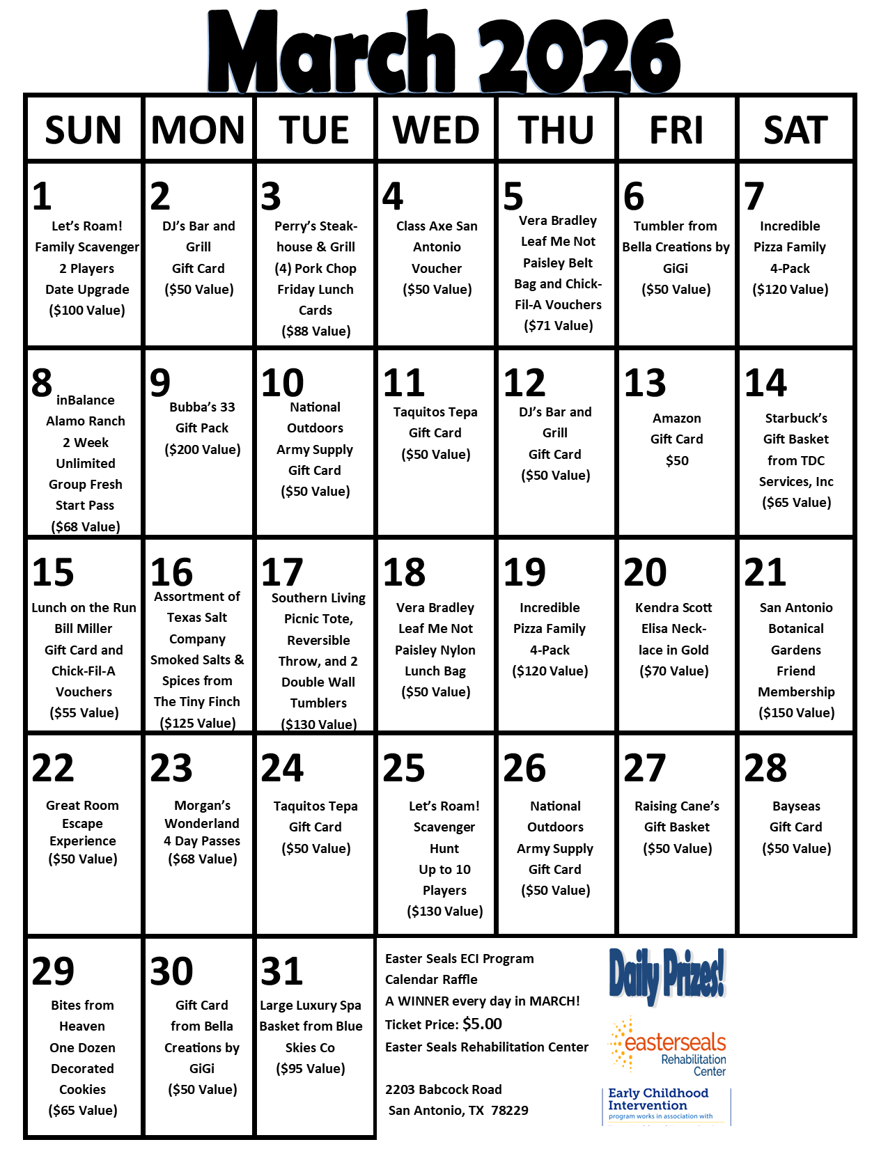 Campaign cover image for 9th Annual Calendar Raffle