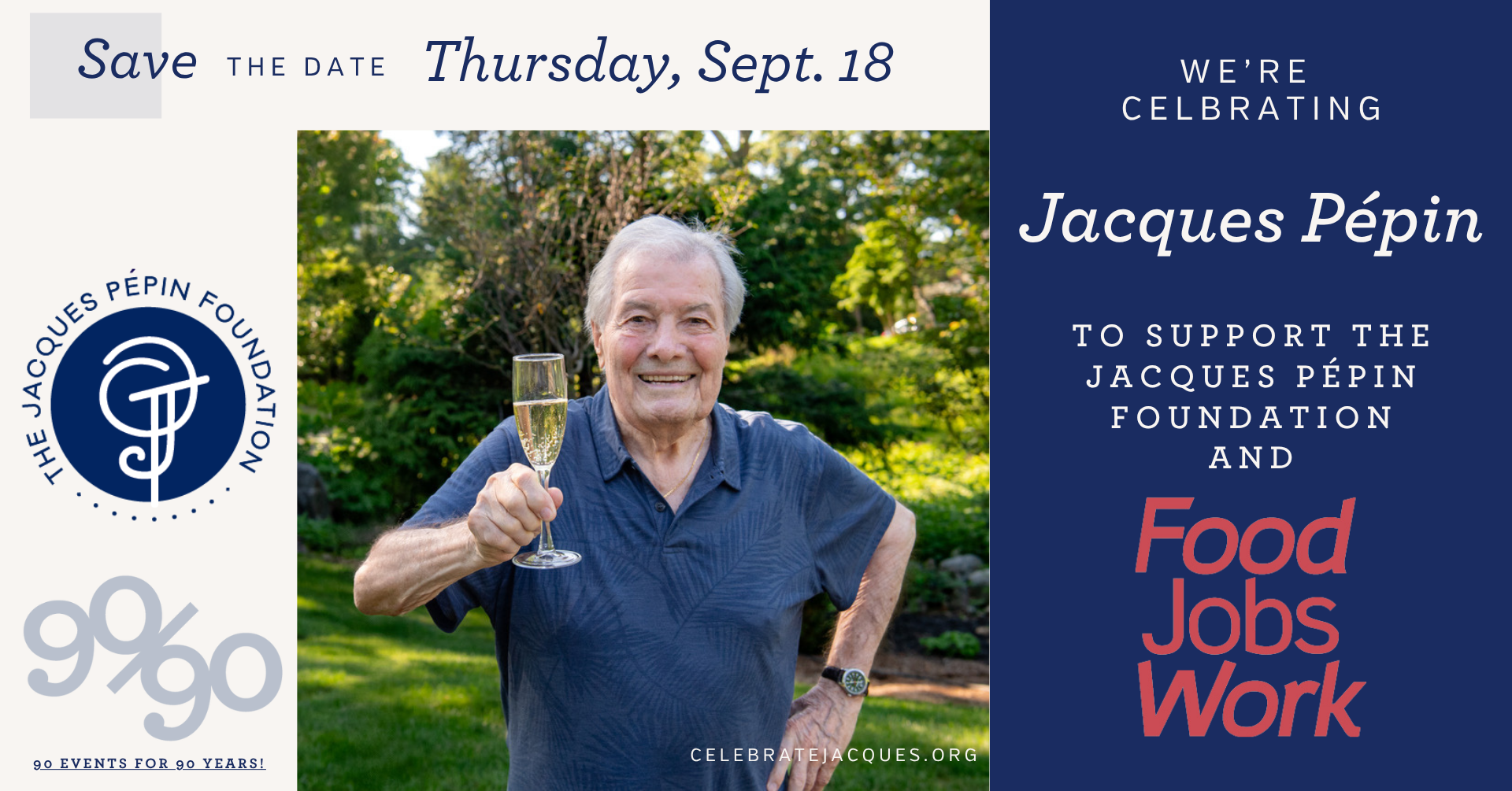 Campaign cover image for Une Fête Celebrating Jacques Pépin and Food Jobs Work