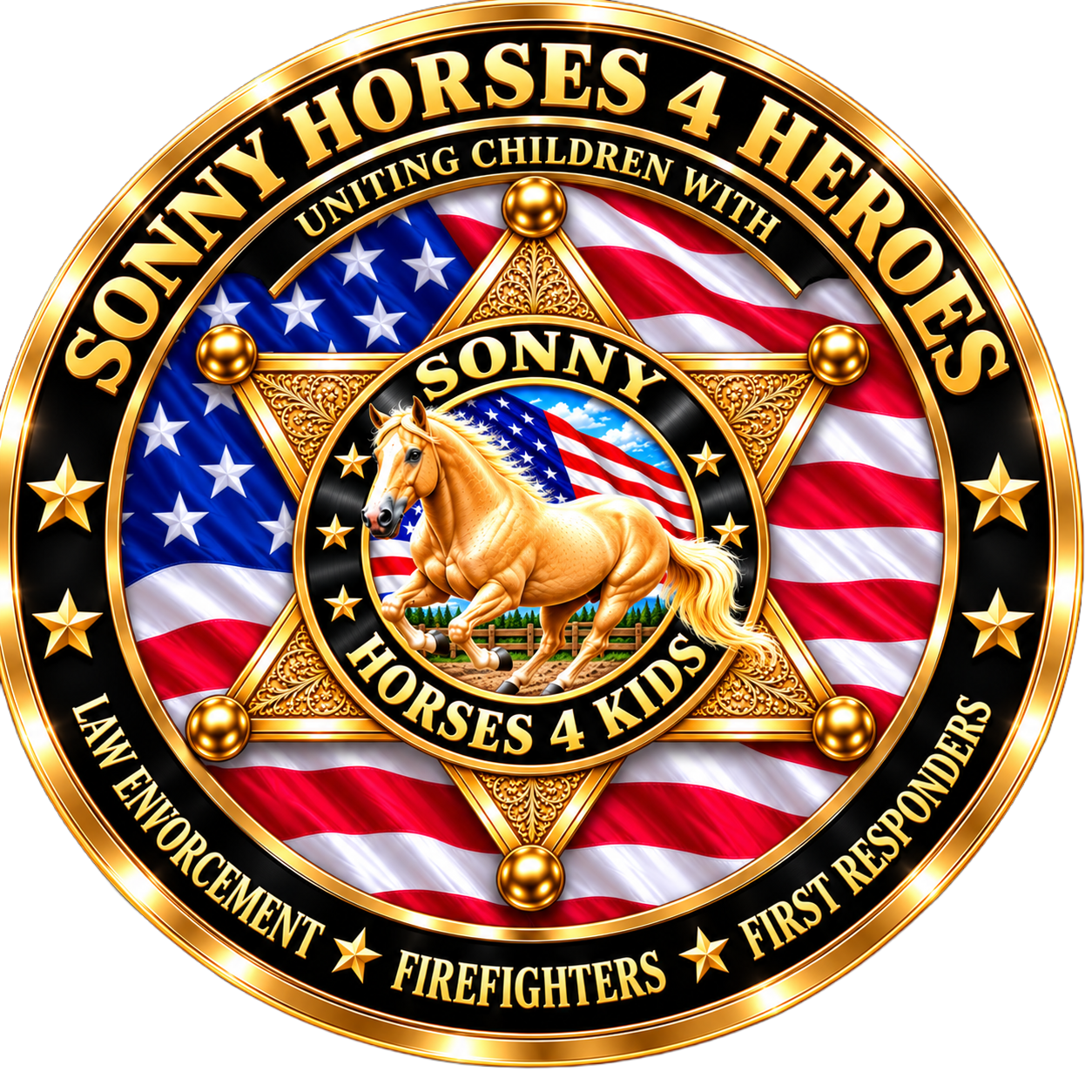 Campaign cover for Sonny Horses 4 Heroes Believes in Recognizing Law Enforcement,, Firefighters & First Responders - Public Non-Profit 501c3 Charity EIN#92–2983467