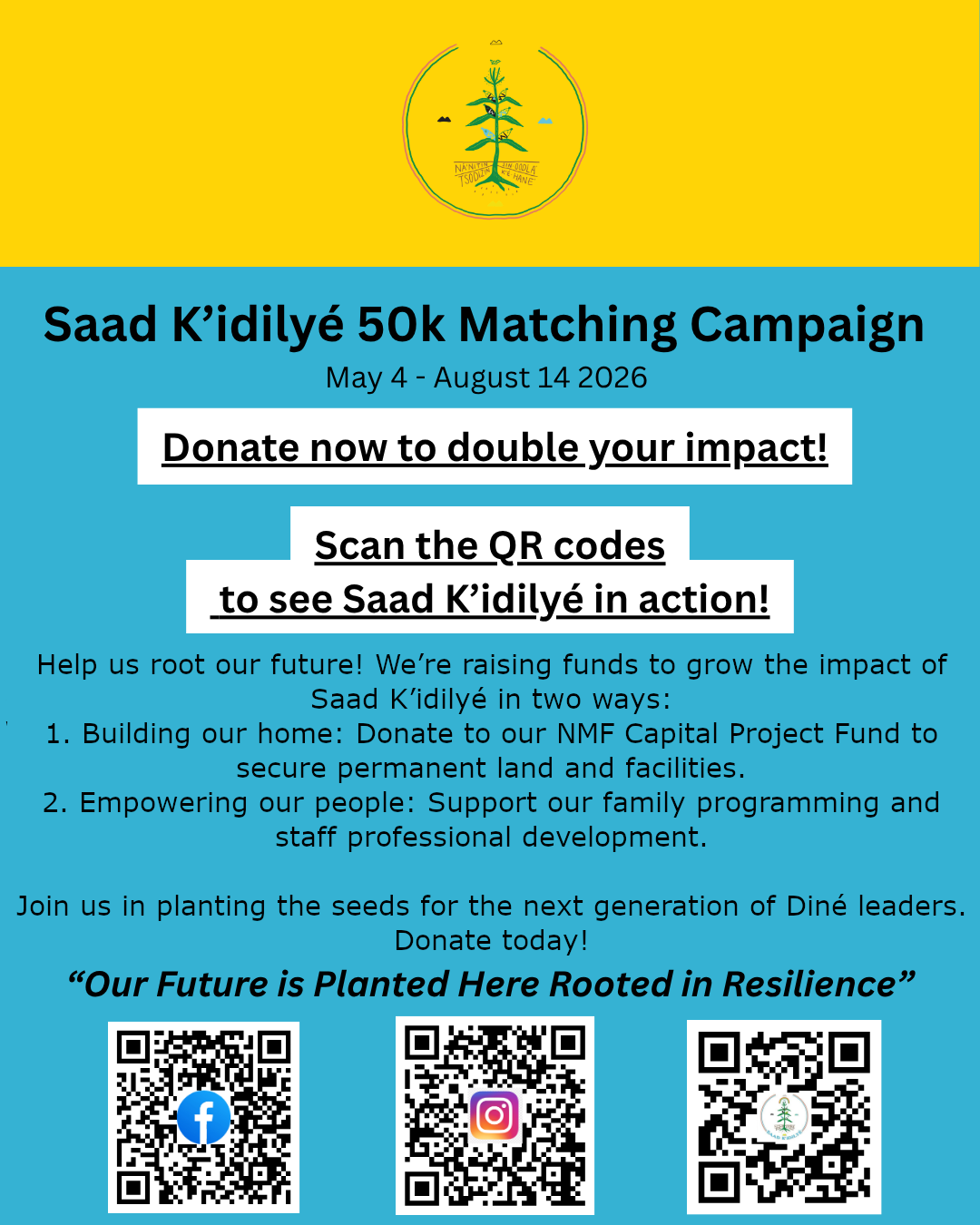 Campaign cover image for 2026 Saad K’idilyé 50K Matching Campaign
