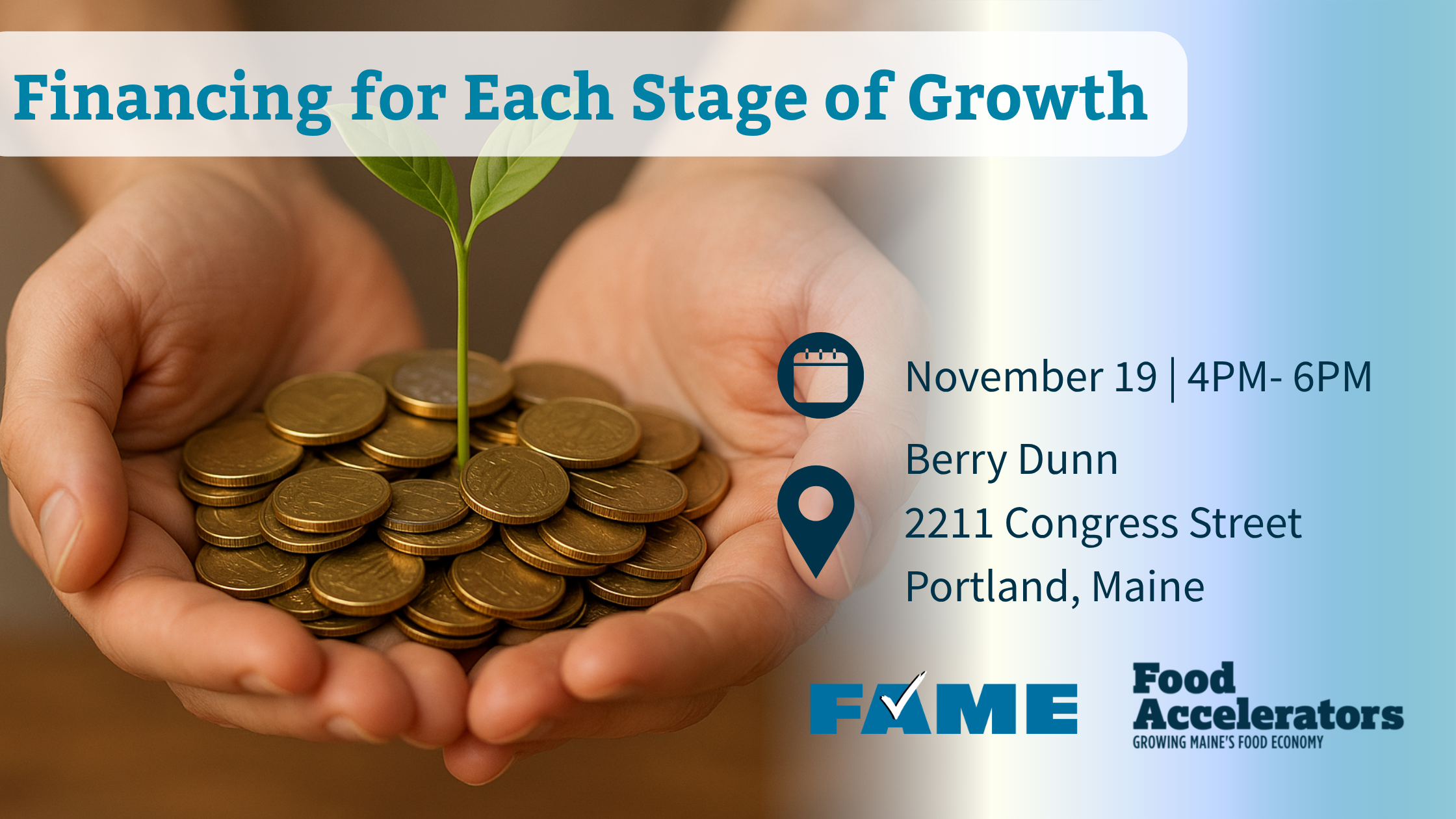 Campaign cover image for MCE Food Accelerators Workshop: Financing for Each Stage of Growth