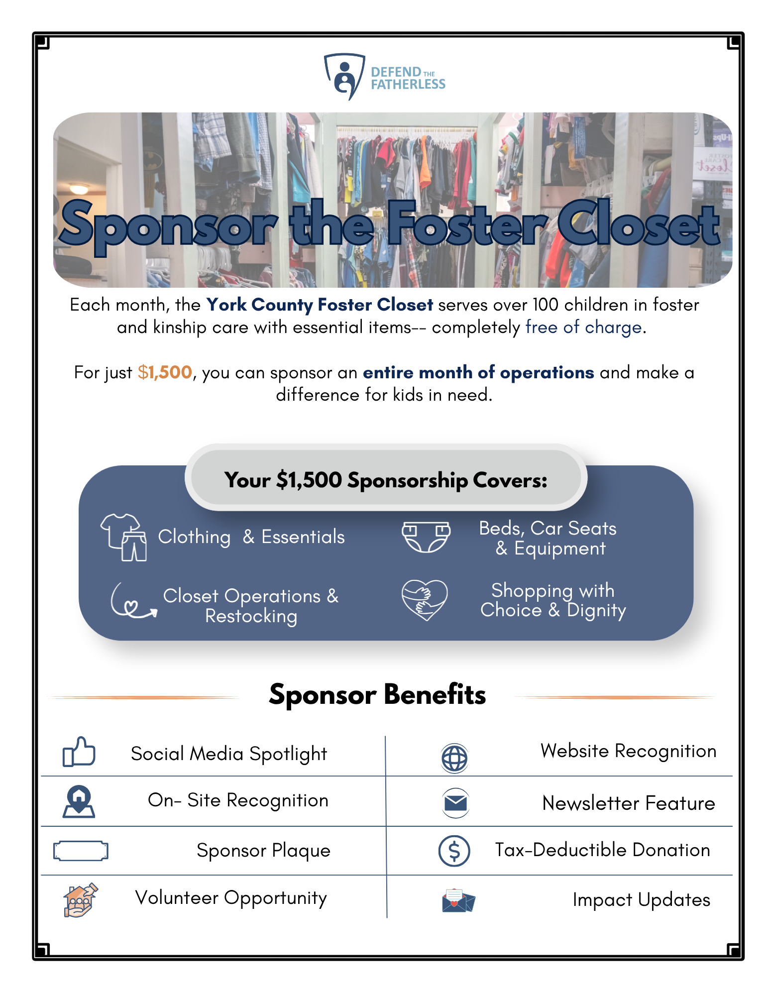 Campaign cover image for Defend Foster Closet Sponsor