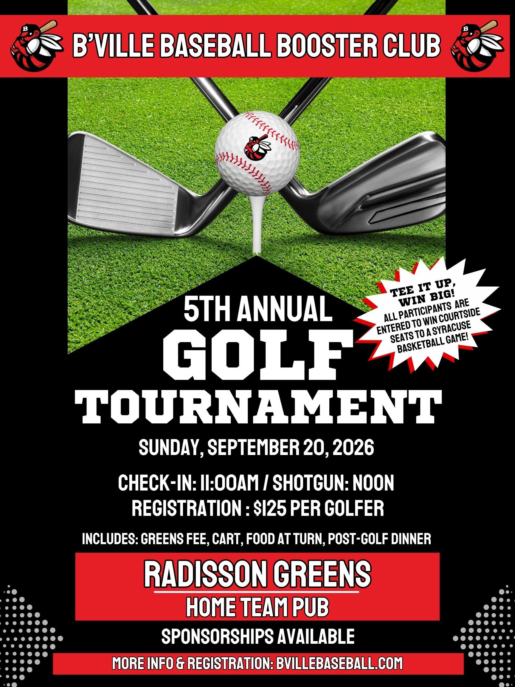 Campaign cover image for Bees Baseball 5th Annual Golf Tournament