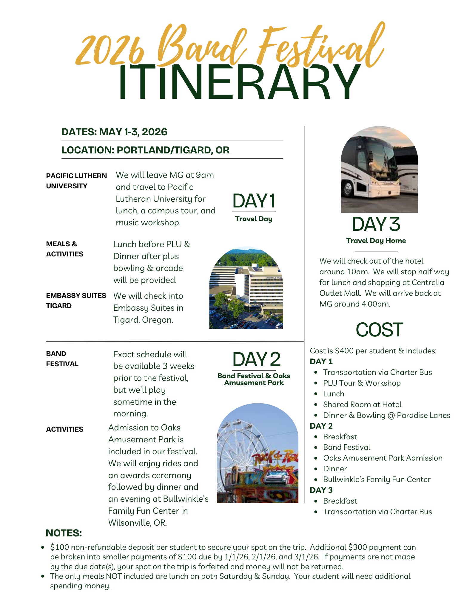 Campaign cover image for 2026 Band Trip