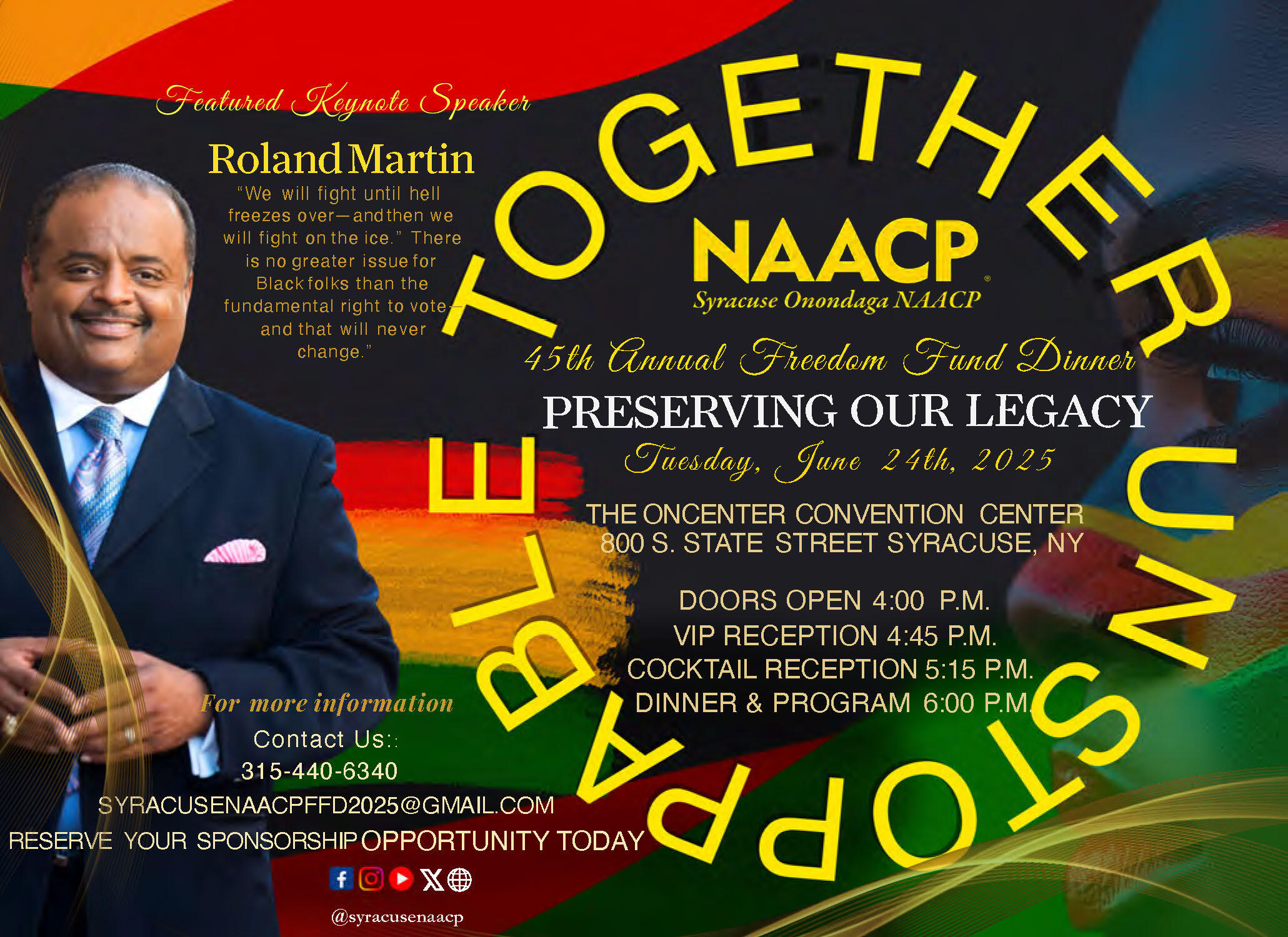 Campaign cover image for Syracuse Onondaga County NAACP 45th Annual Freedom Fund Awards Dinner