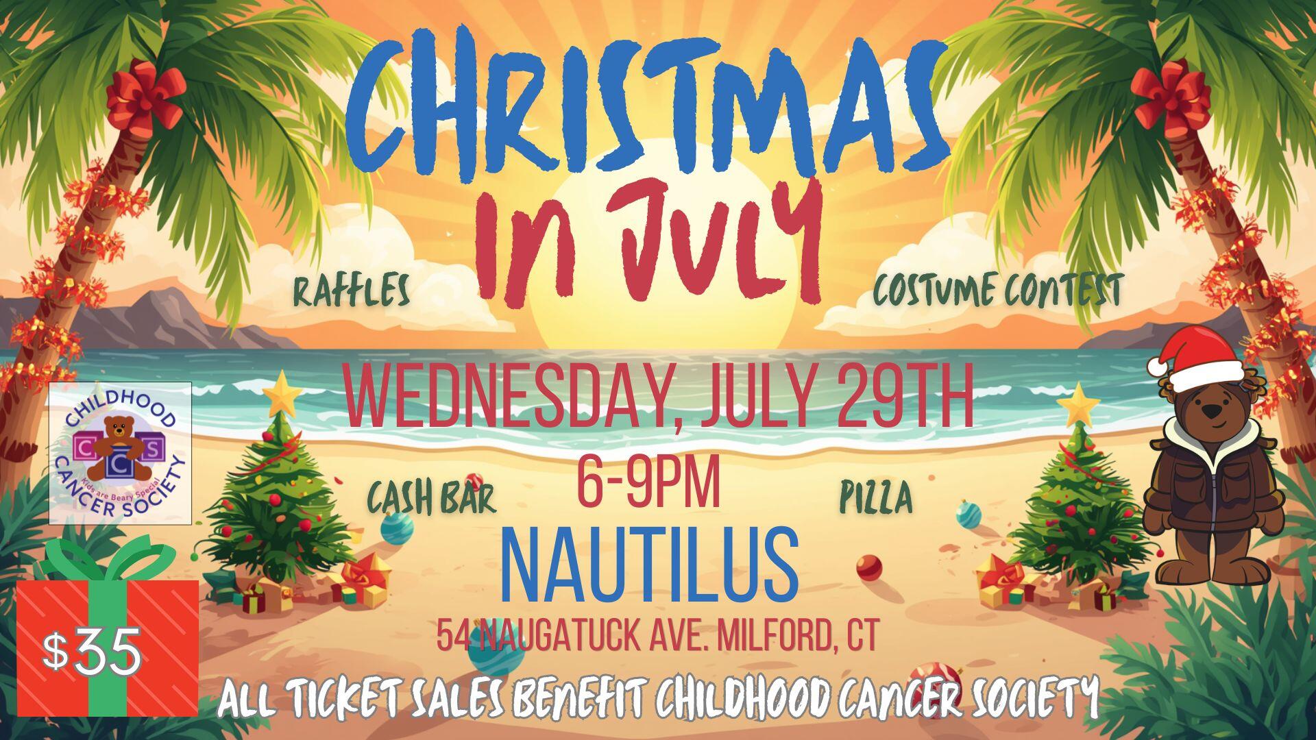 Campaign cover image for CHRISTMAS IN JULY HAPPY HOUR