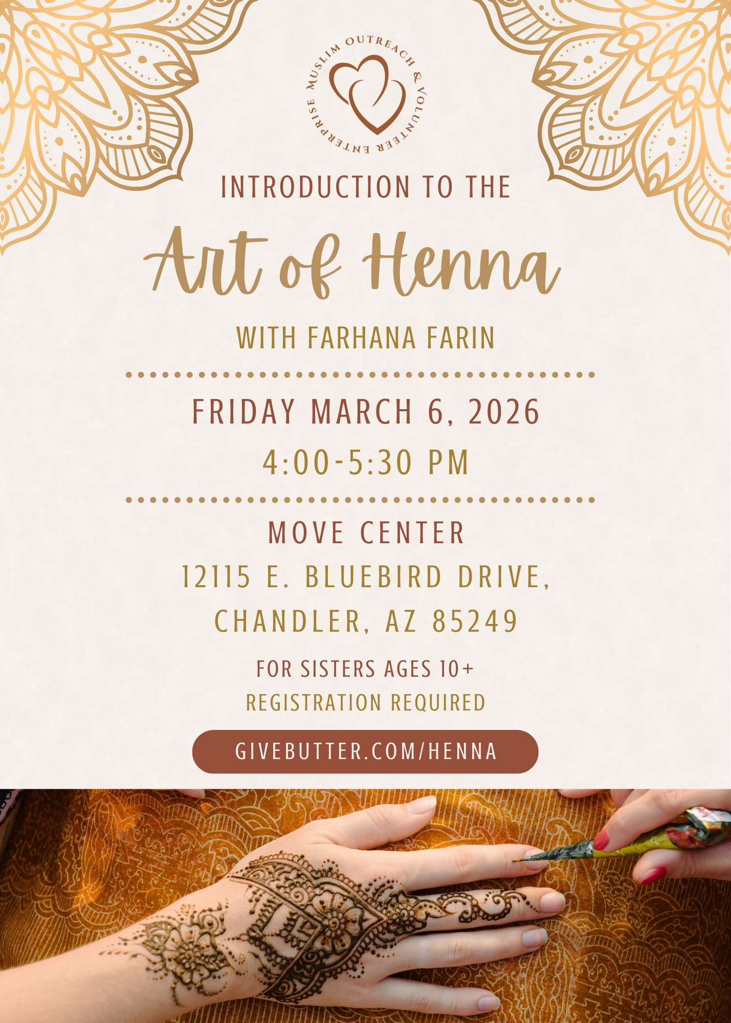 Campaign cover image for MOVE Intro to the Art of Henna Workshop