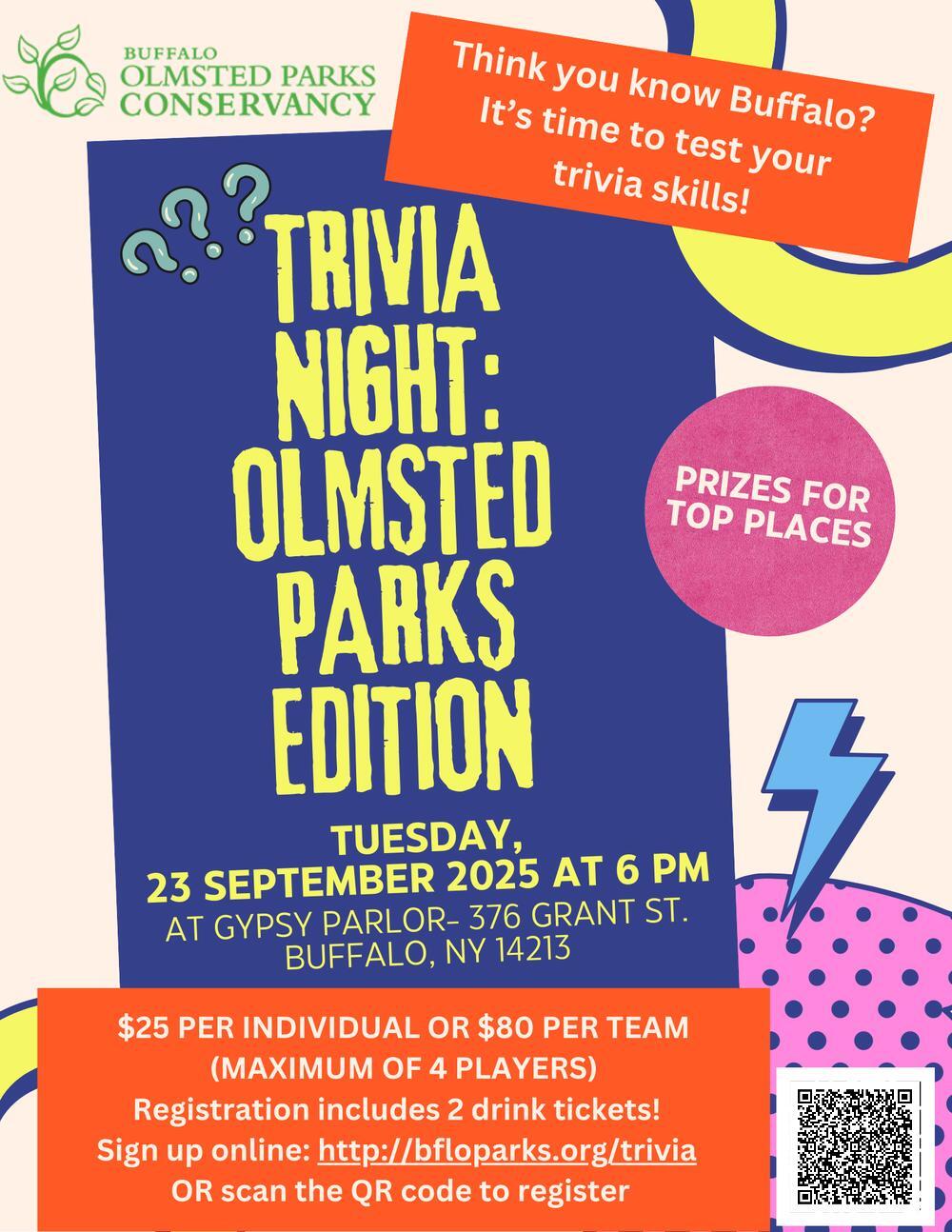 Campaign cover image for 2025 Trivia Night: Olmsted Parks Edition
