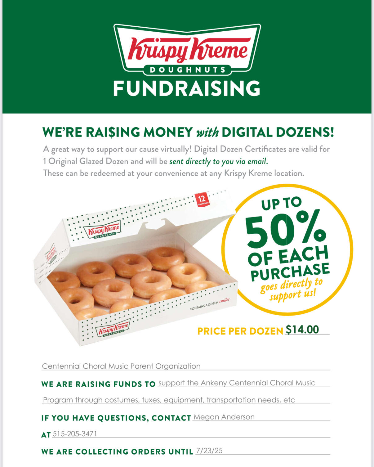 Campaign cover image for Krispy Kreme fundraiser