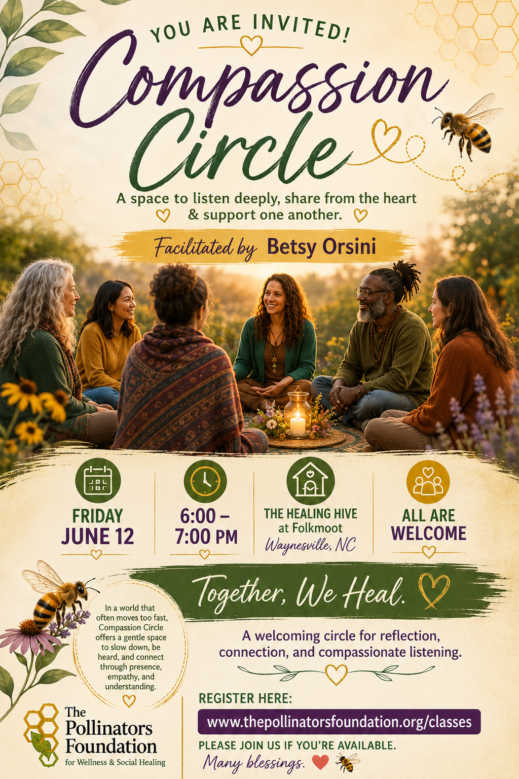 Campaign cover image for Compassion Circle with Betsy Orsini, LPC