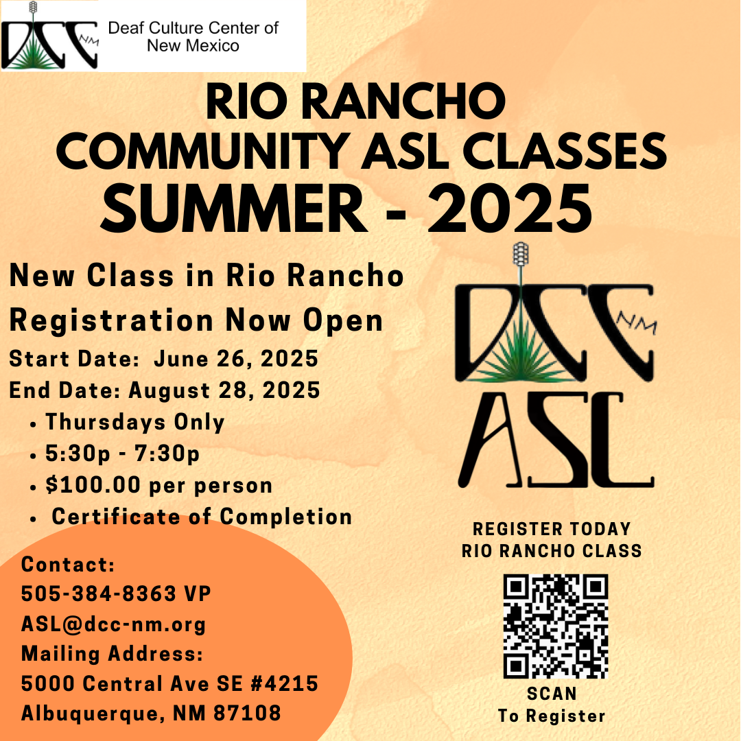 Campaign cover image for Rio Rancho Summer Community ASL Class