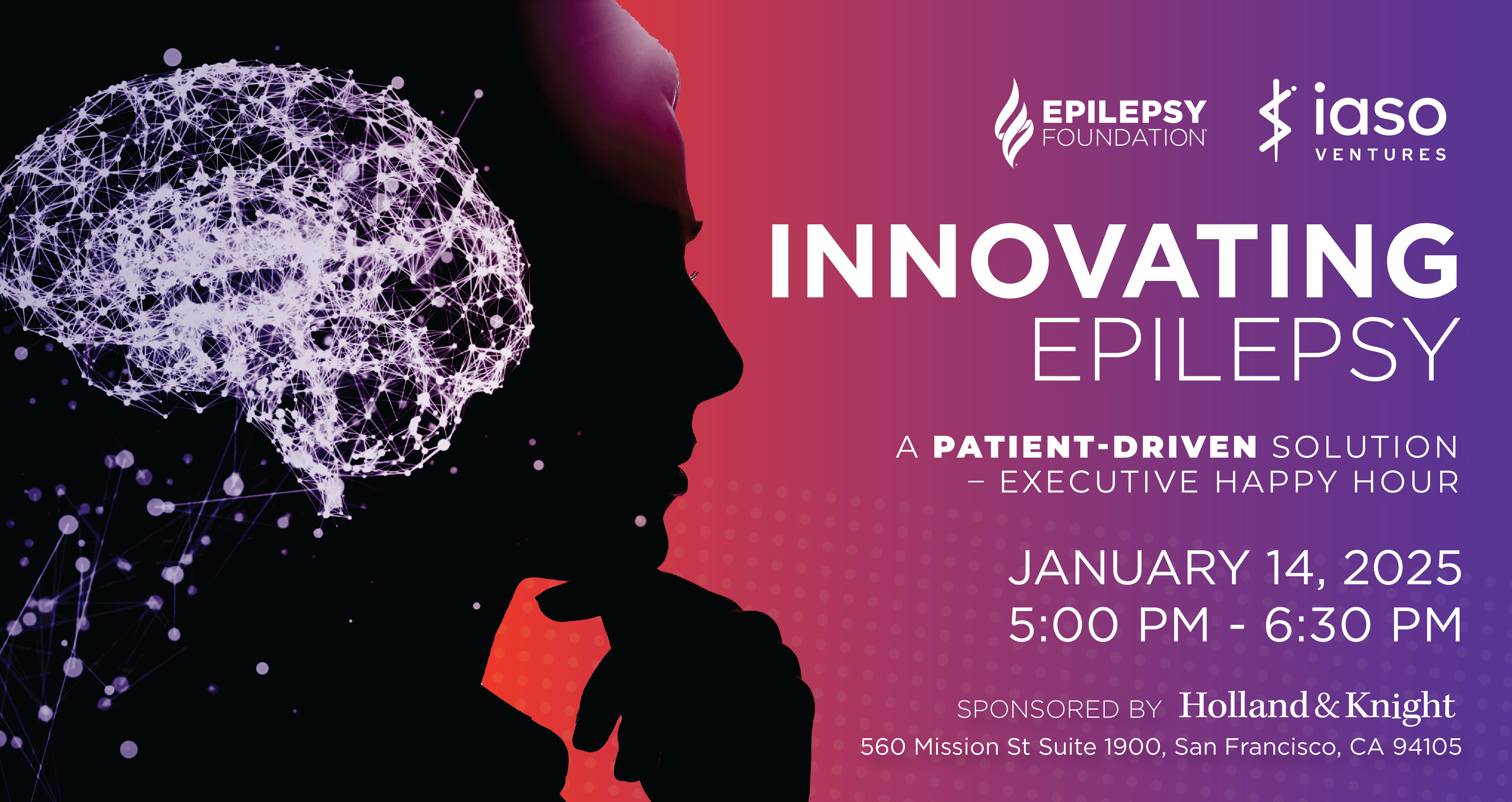 Campaign cover image for Innovating Epilepsy: A Patient-Driven Solution – Executive Happy Hour