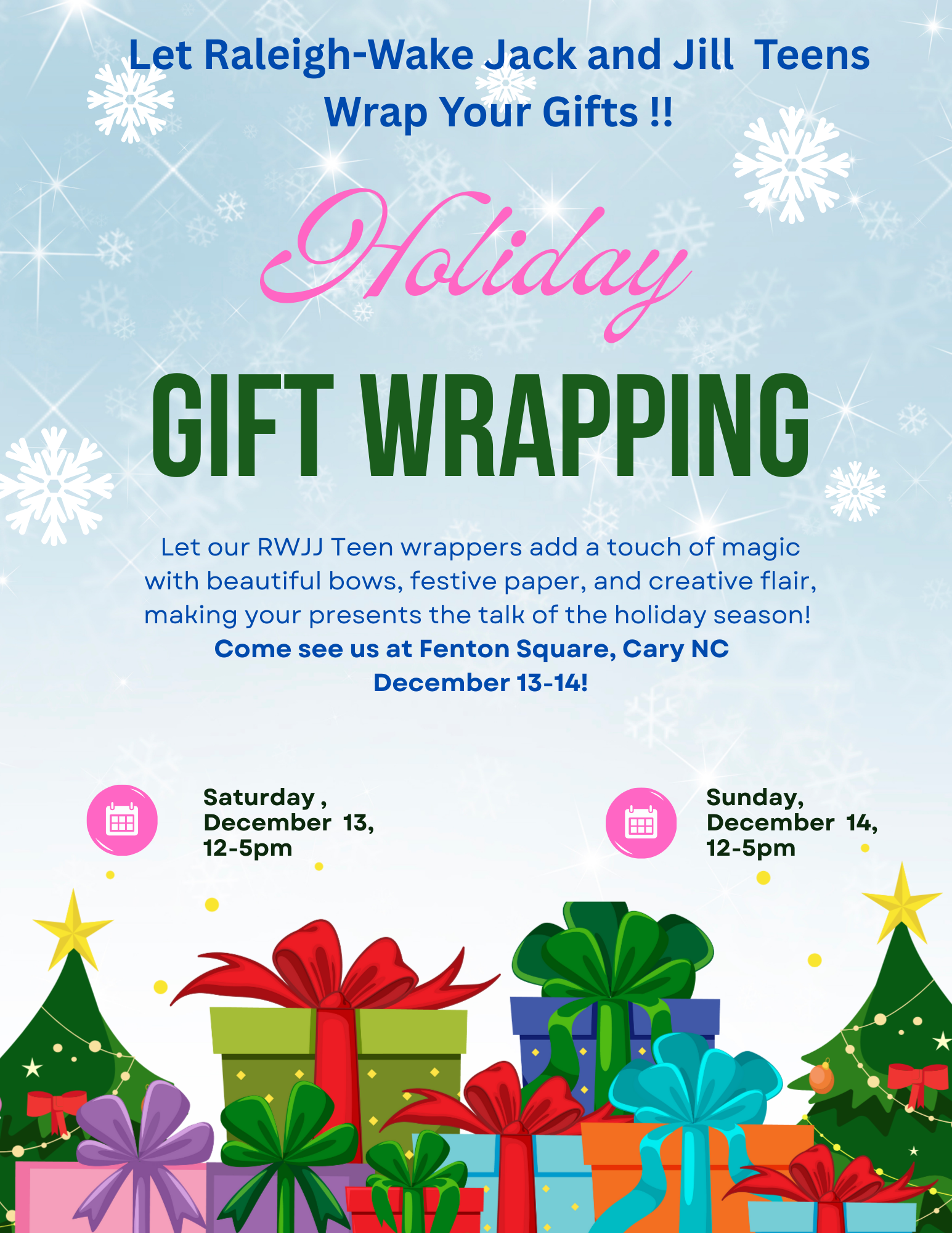 Campaign cover image for Raleigh-Wake Jack and Jill Teen Gift Wrapping Fundraiser