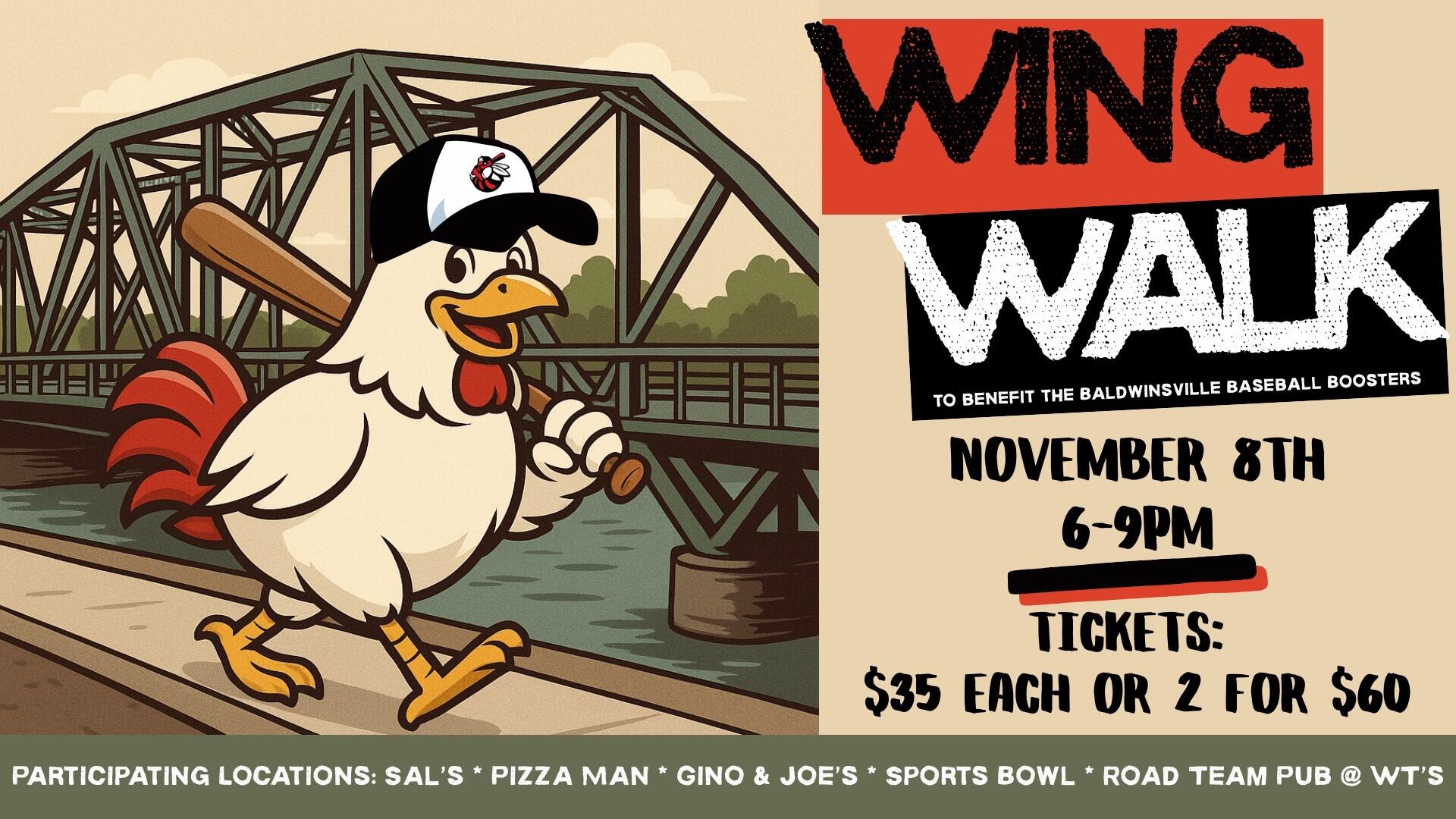 Campaign cover image for Baldwinsville Baseball Booster Wing Walk 2025