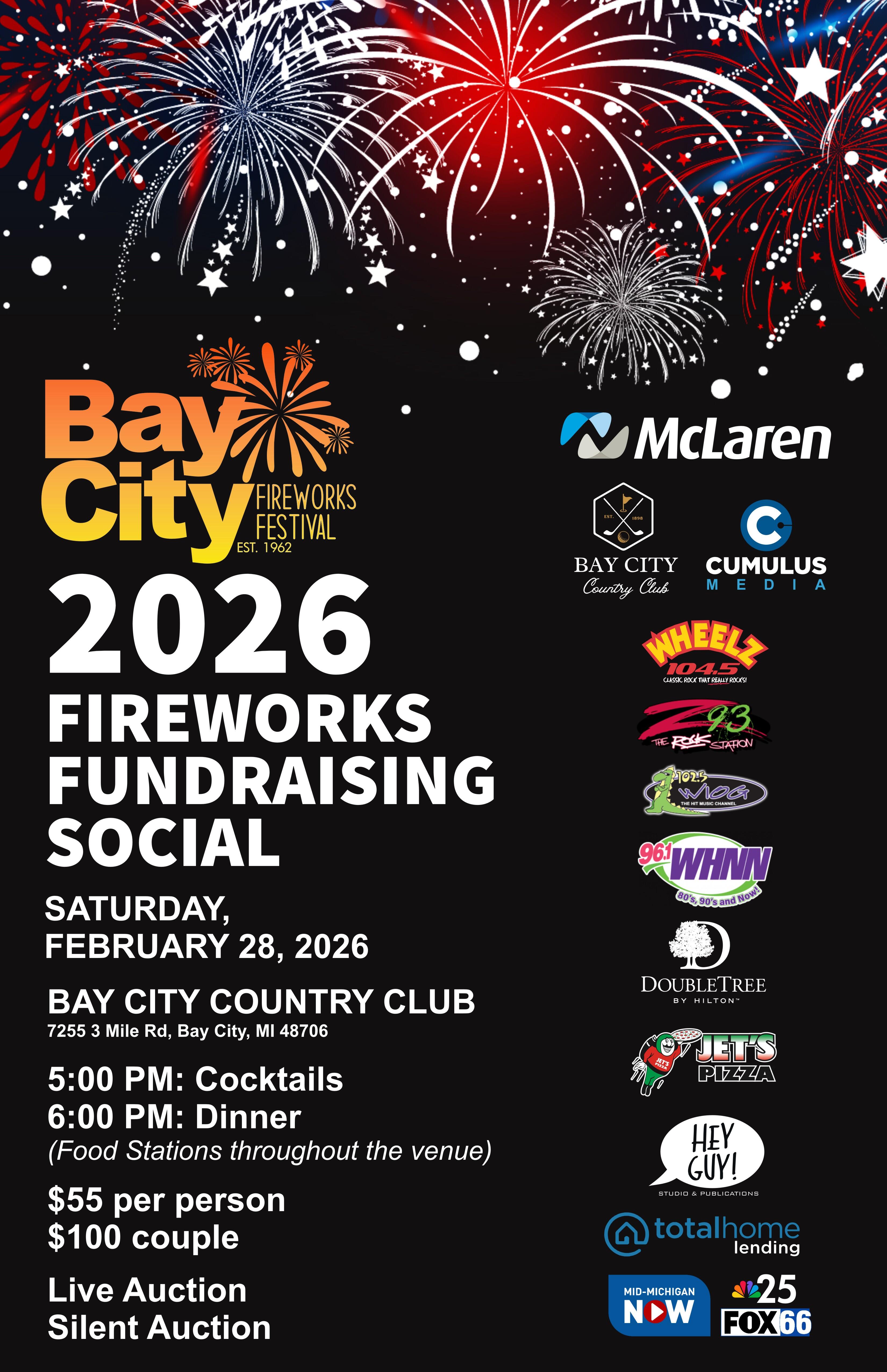 Fireworks Fundraising Social 2026 | Bay City Fireworks Festival