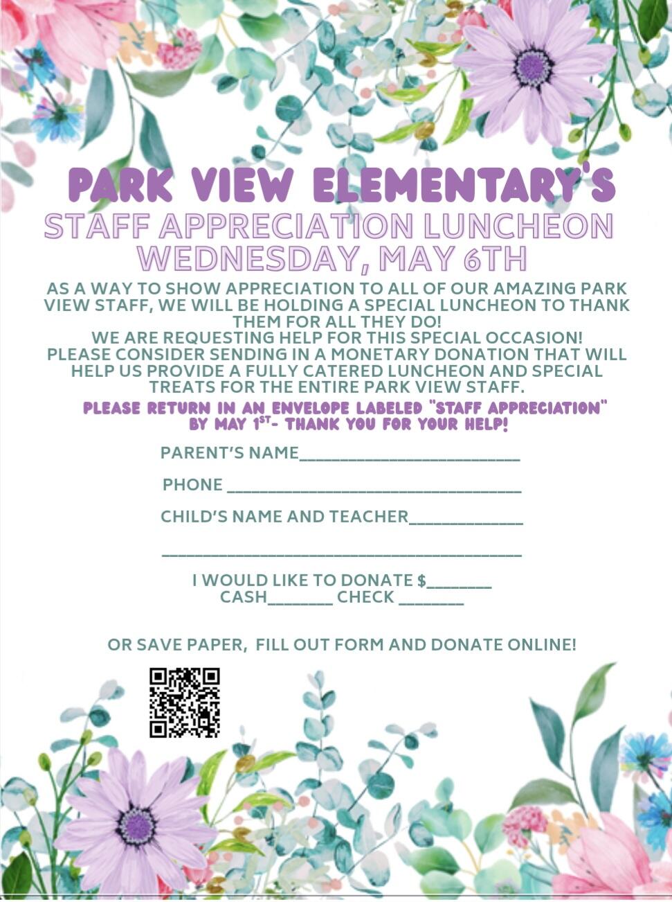 Campaign cover for Park View Staff Appreciation Day 2026