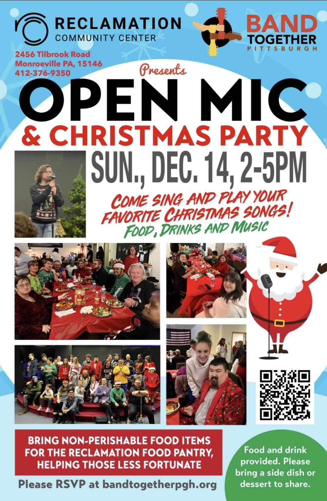 Campaign cover image for 12/14/2025 Open Mic & Christmas Party