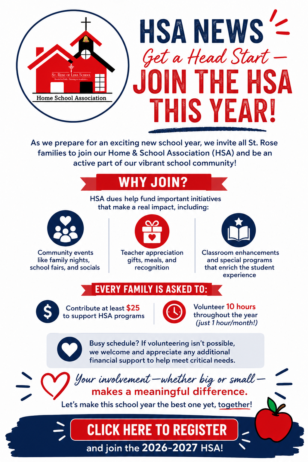 Campaign cover for St. Rose HSA Dues