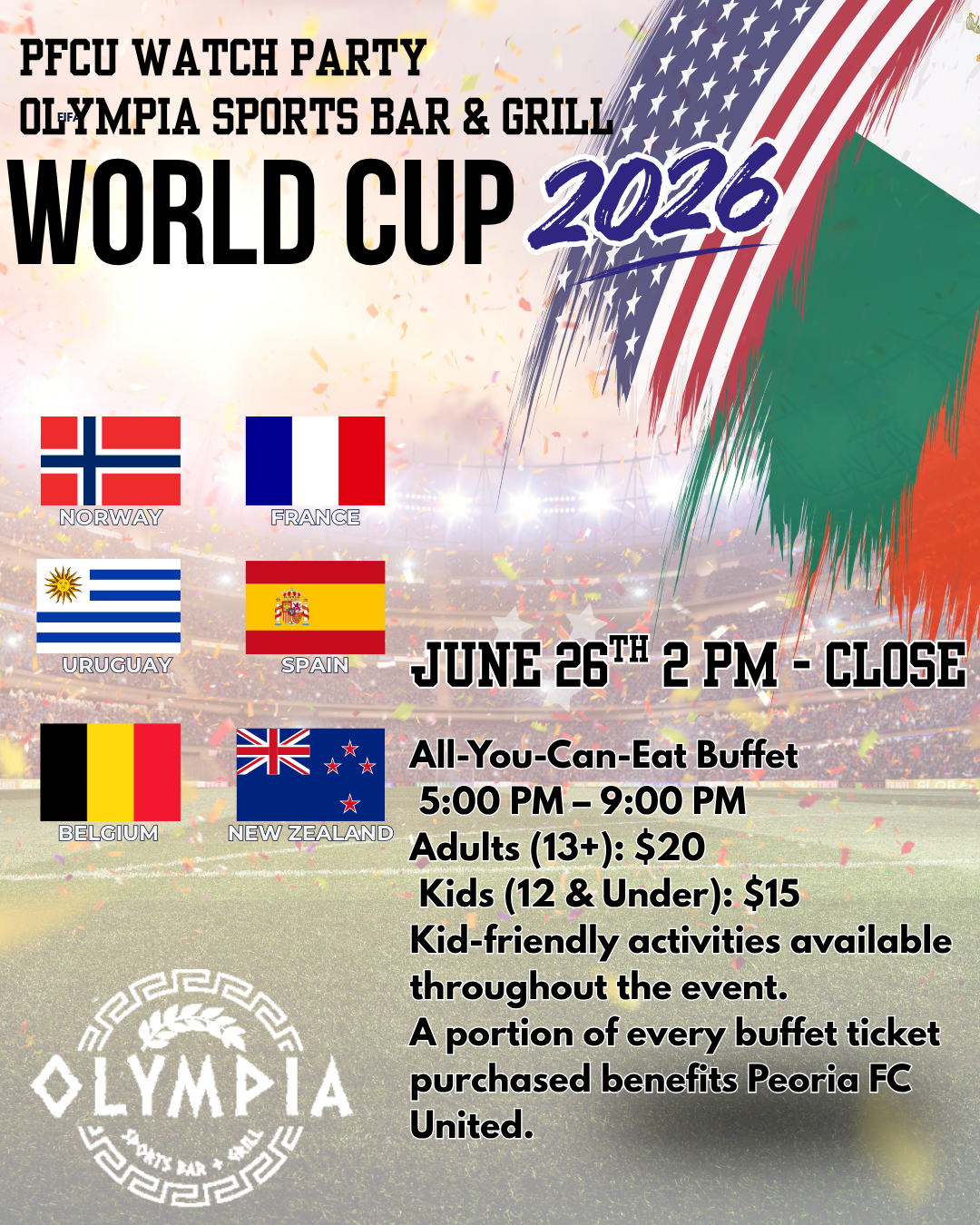 Campaign cover image for World Cup Watch Party at Olympia Sports Bar & Grill