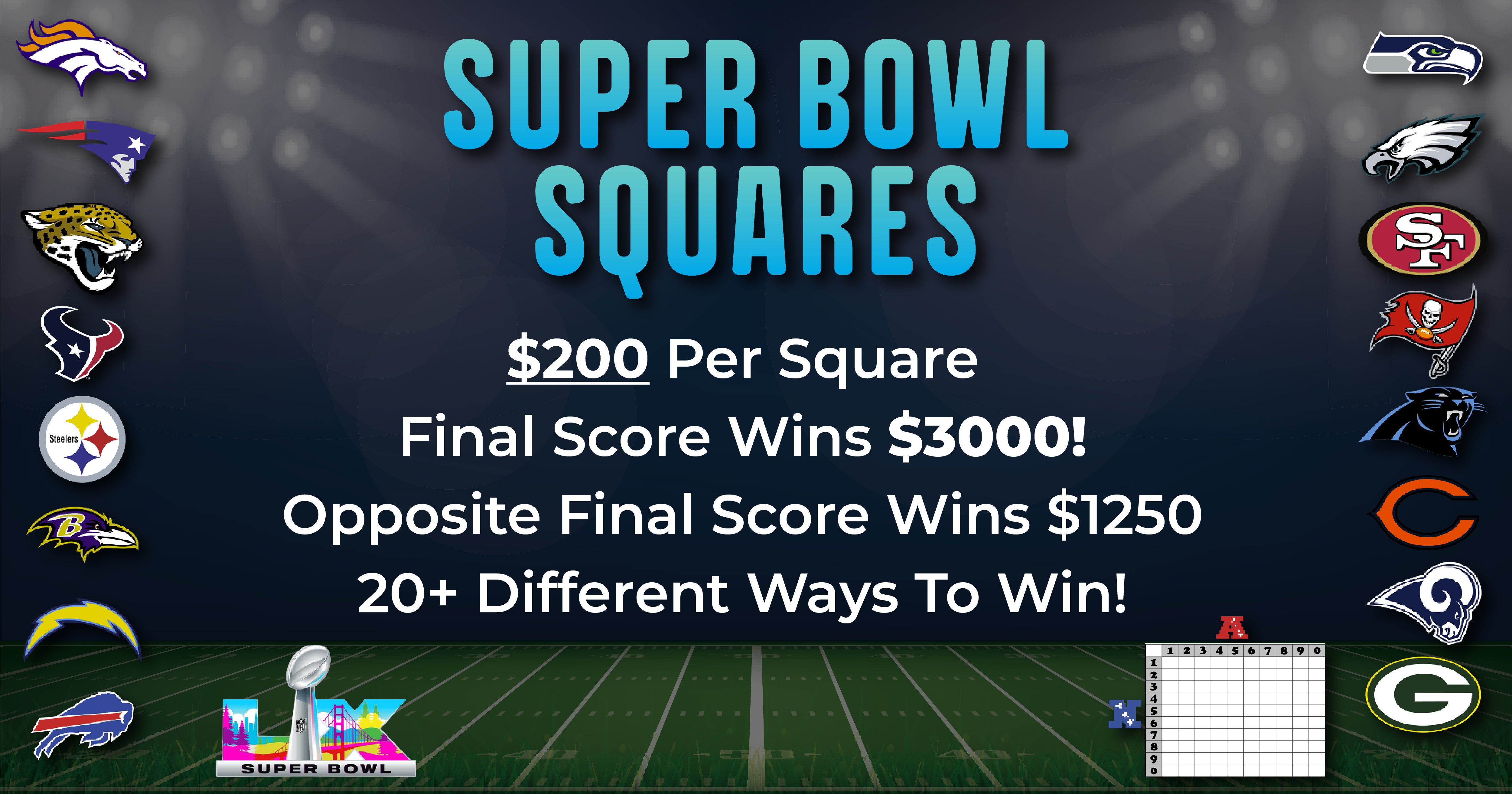Campaign cover image for Super Bowl Squares 2026