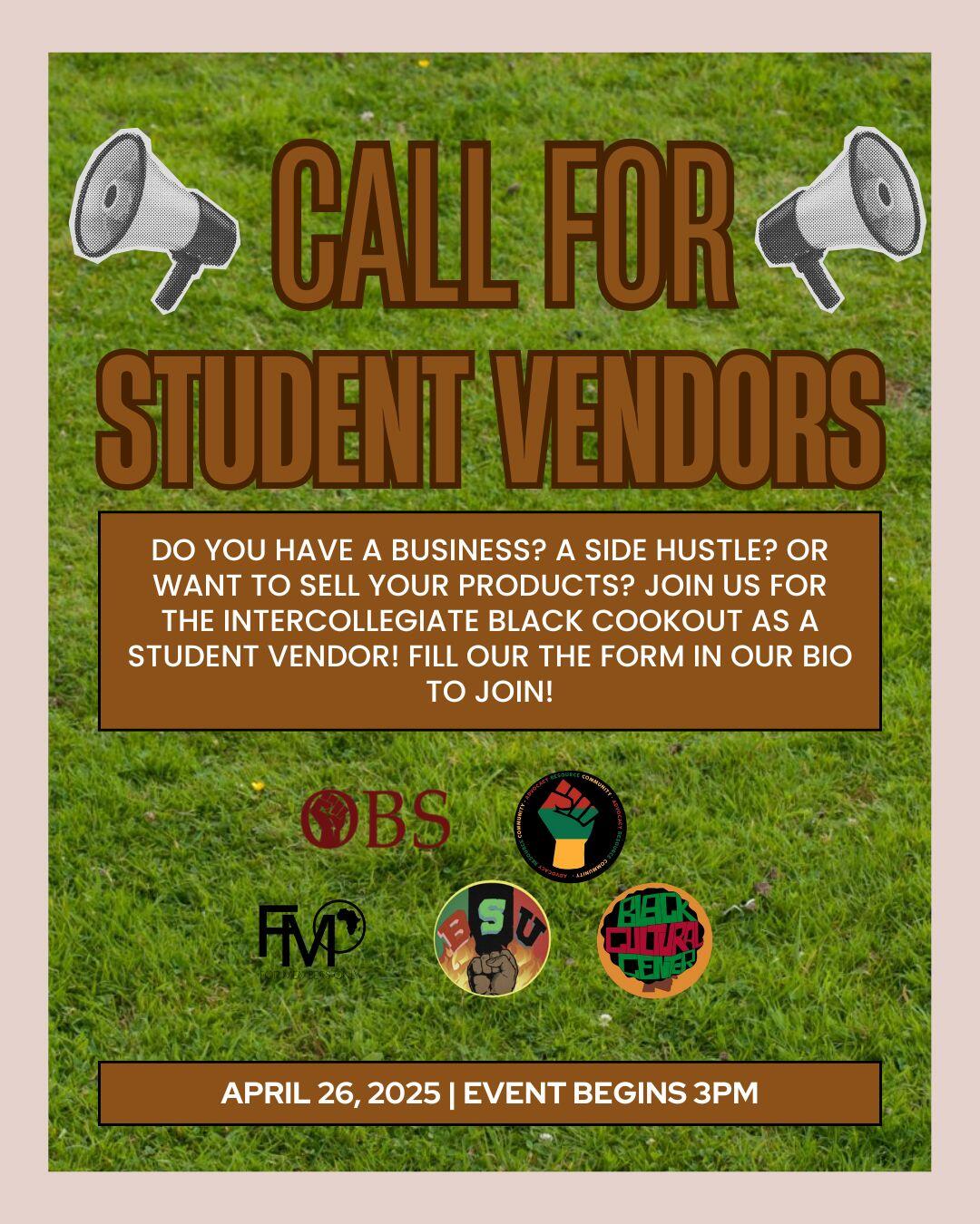 Campaign cover image for Third Annual Intercollegiate Black Cookout - Vendors Form