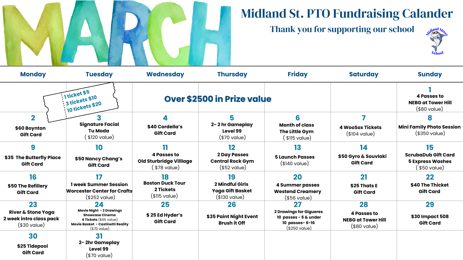 Campaign cover image for Midland's March Madness Calendar Raffle
