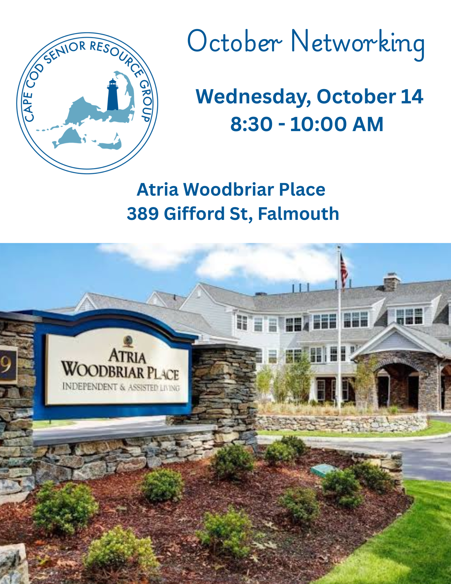 Campaign cover image for October CCSRG Monthly Meeting - Atria, Falmouth
