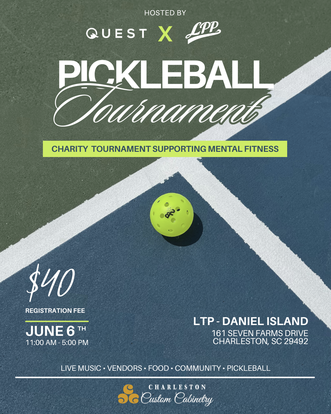 Campaign cover image for Quest x Let's Play Pickleball - Pickleball Tournament