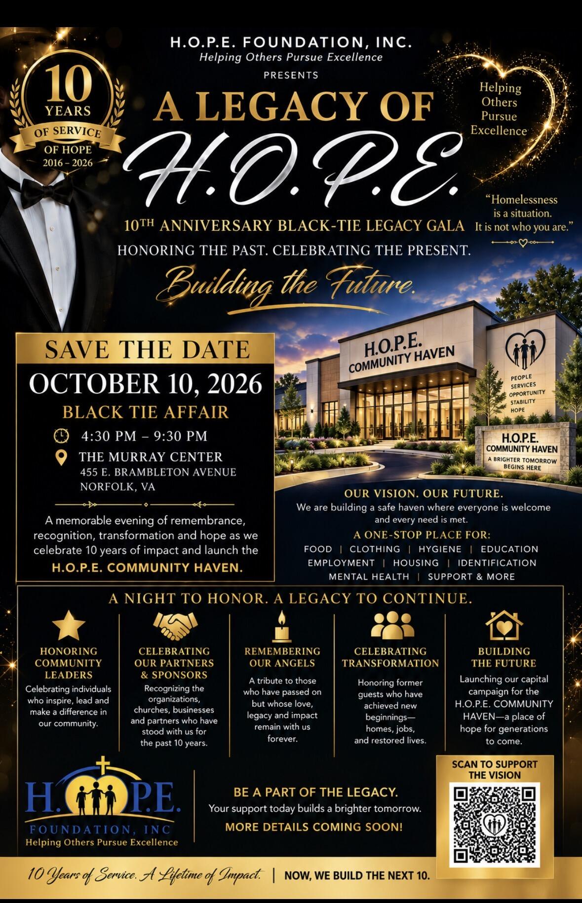 Campaign cover image for 2026 H.O.P.E. Black Tie Gala