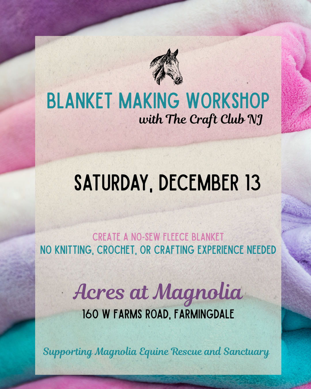 Campaign cover image for Blanket Making Workshop Dec. 13th