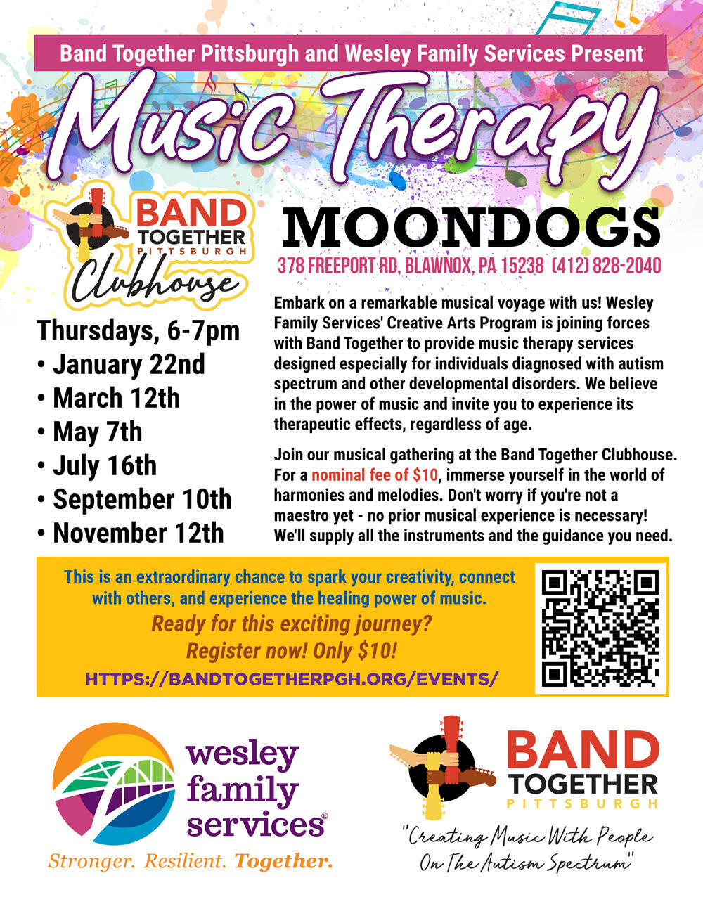 Campaign cover image for 11/12/2026 Music Therapy Night @ Moondogs