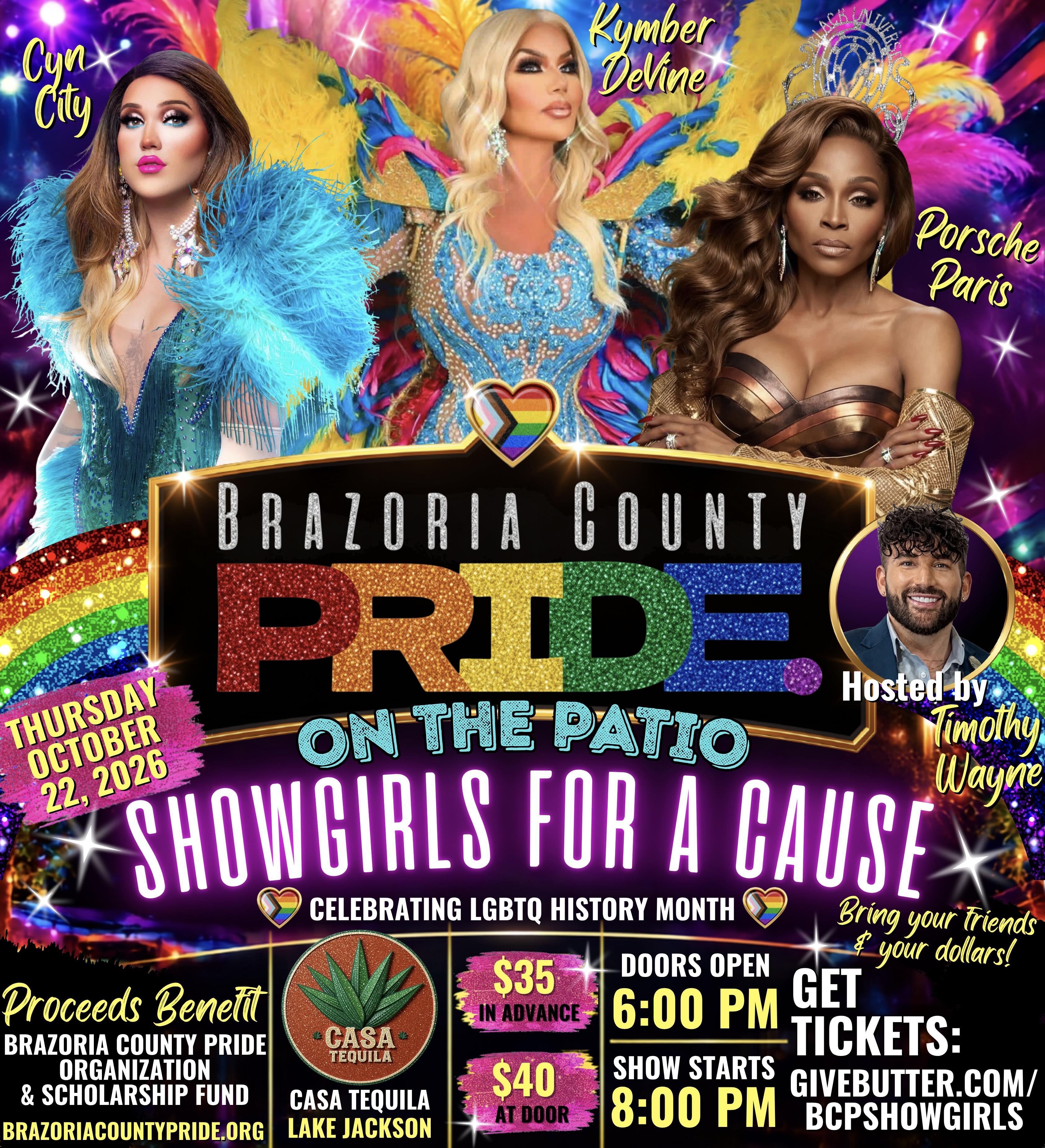 Campaign cover image for Showgirls for Brazoria County Pride at Casa Tequila