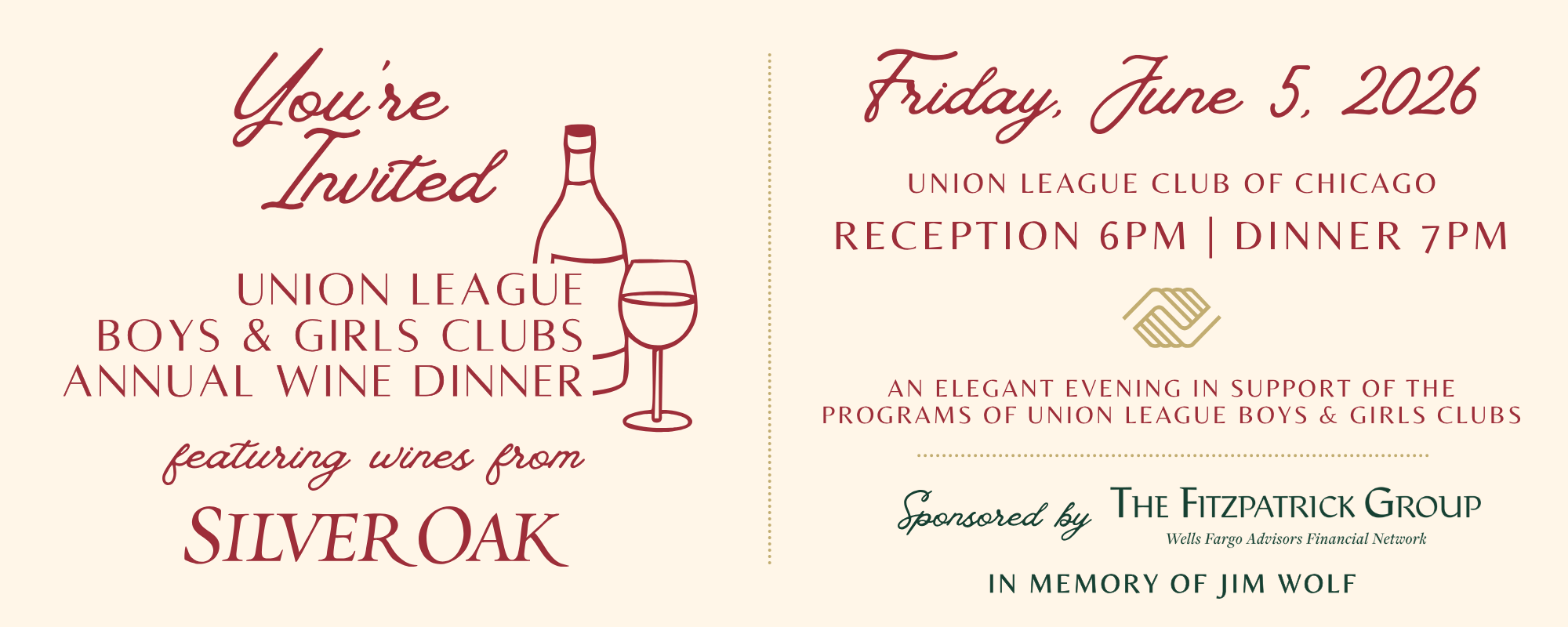 Campaign cover image for Union League Boys & Girls Clubs Wine Dinner
