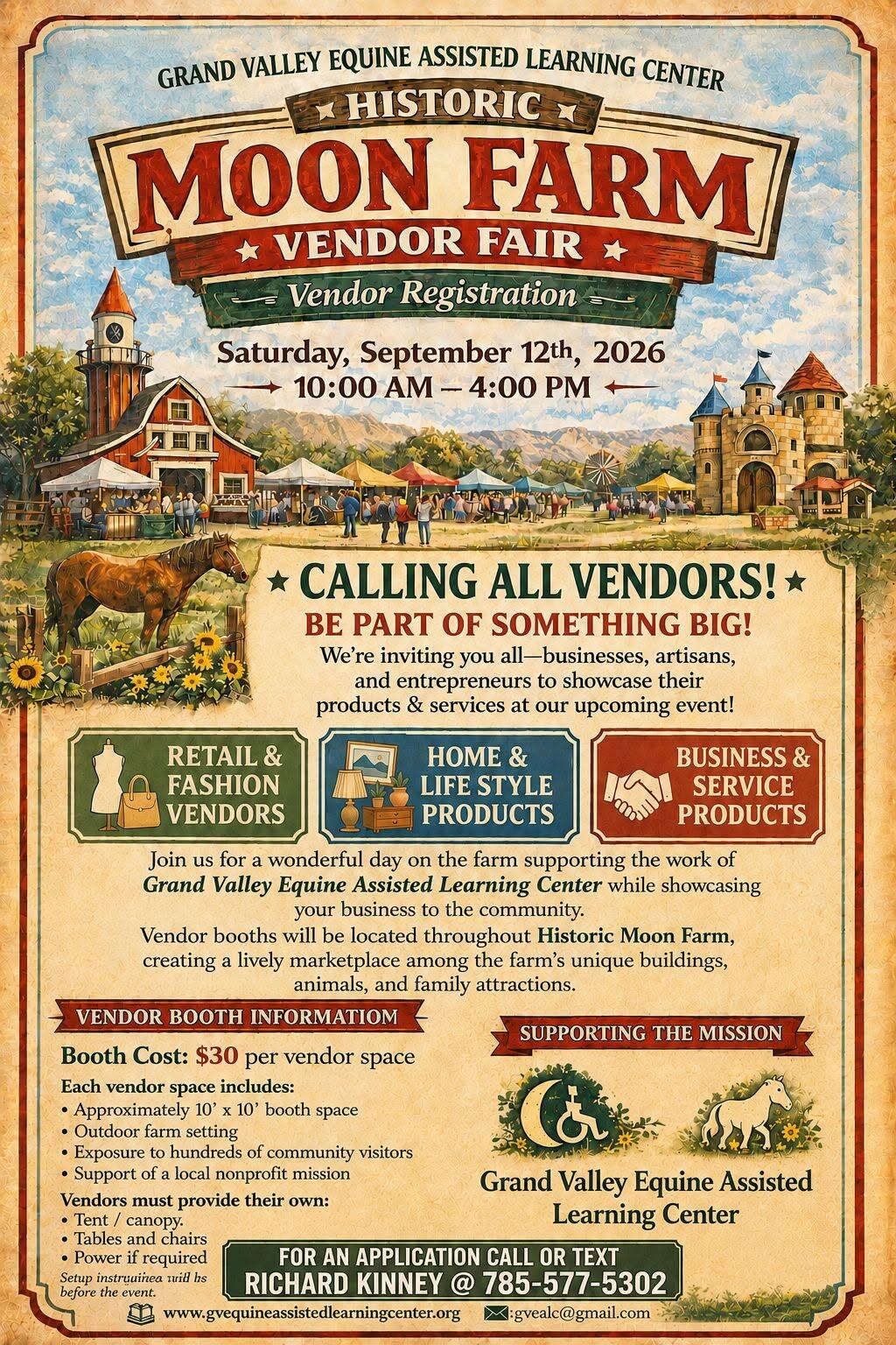 Campaign cover image for Family Fun Day Vendor Fair at Historic Moon Farm