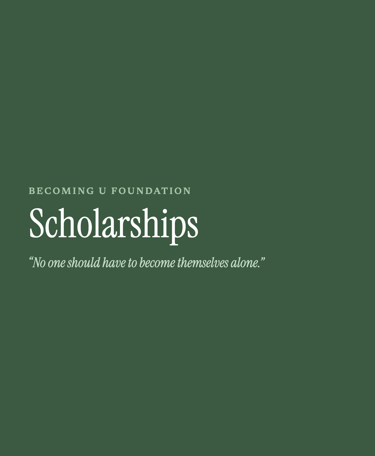 Campaign cover image for Becoming U Foundation Scholarship