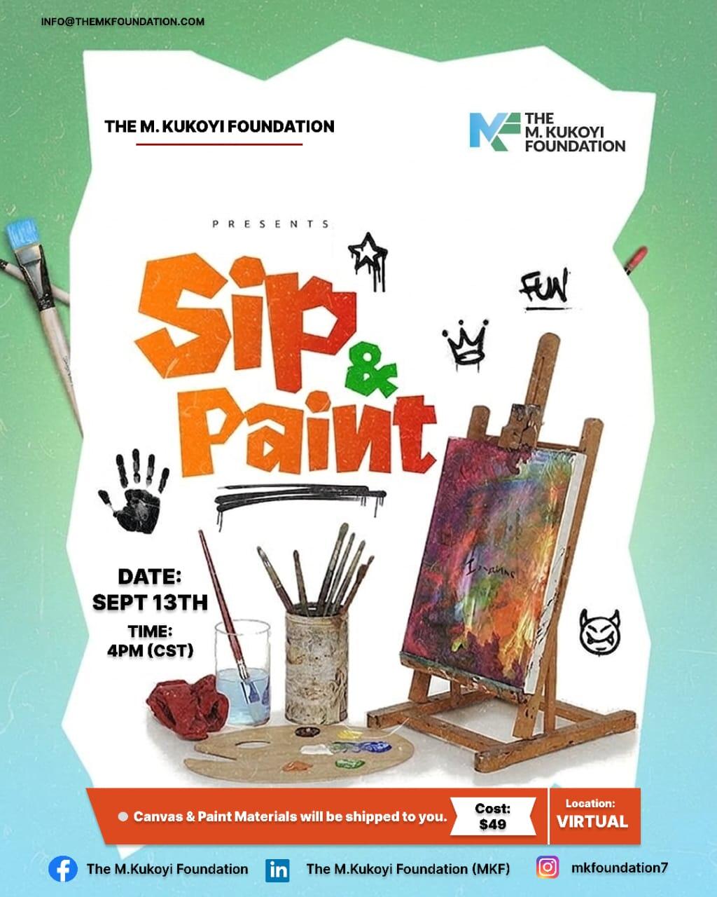 Campaign cover image for Paint for a Purpose: A Virtual Sip & Paint Experience